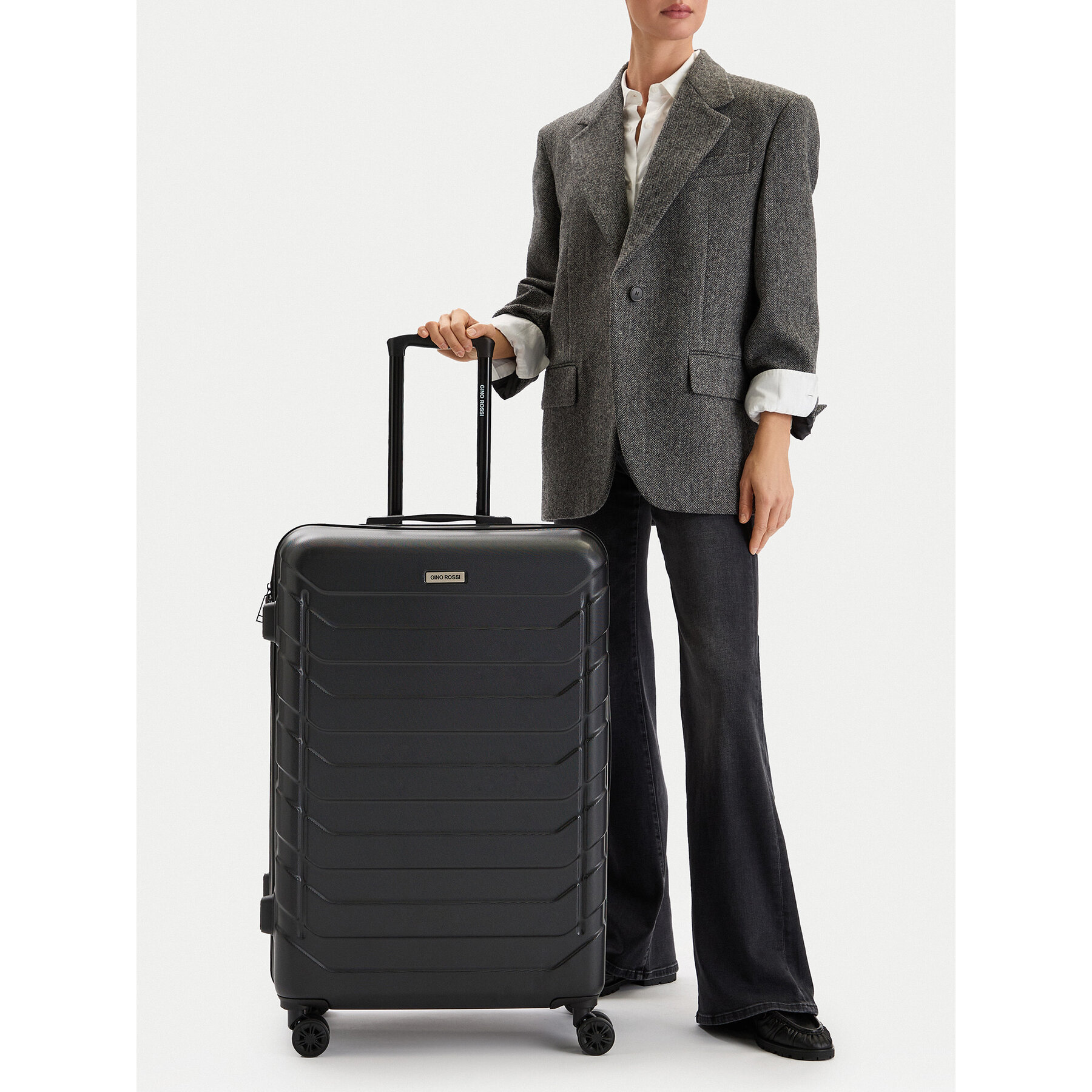 GINO ROSSI Walizka duża CEO-GIN-L-001-05-BLACK Czarny