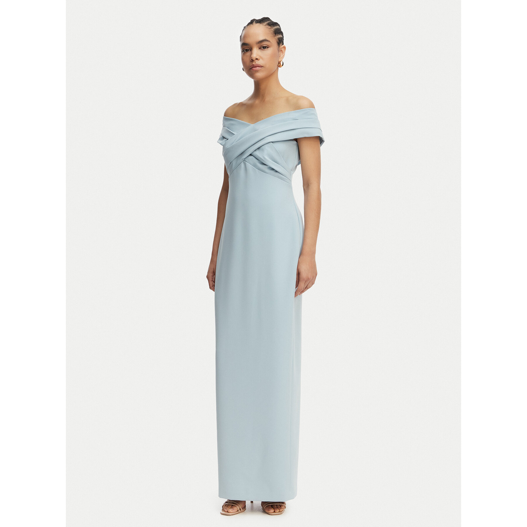 LAUREN RALPH LAUREN Sukienka wieczorowa 253936391008 Błękitny Slim Fit
