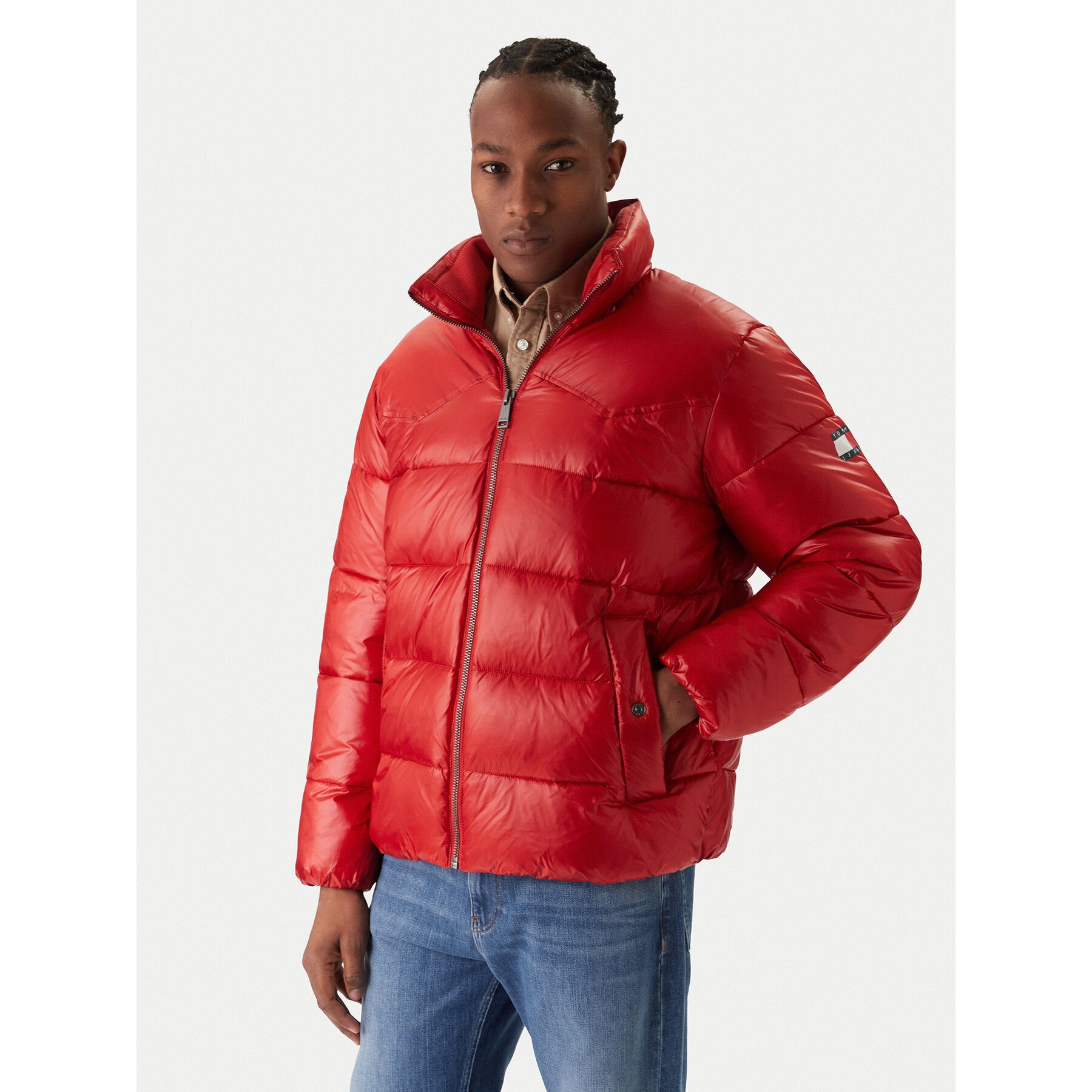 Tommy Jeans Kurtka zimowa Western DM0DM22286 Czerwony Regular Fit