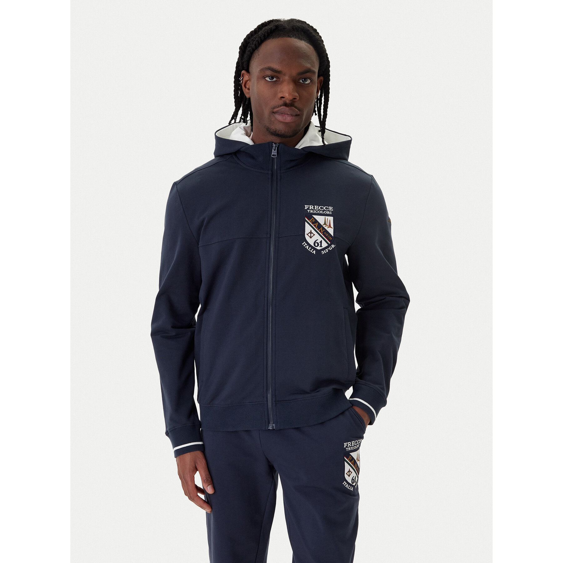 Aeronautica Militare Bluza 261FE2096UF00674 Granatowy Regular Fit