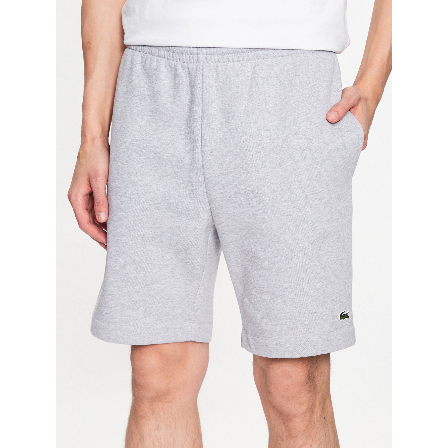 Lacoste Szorty sportowe GH9627 Szary Regular Fit