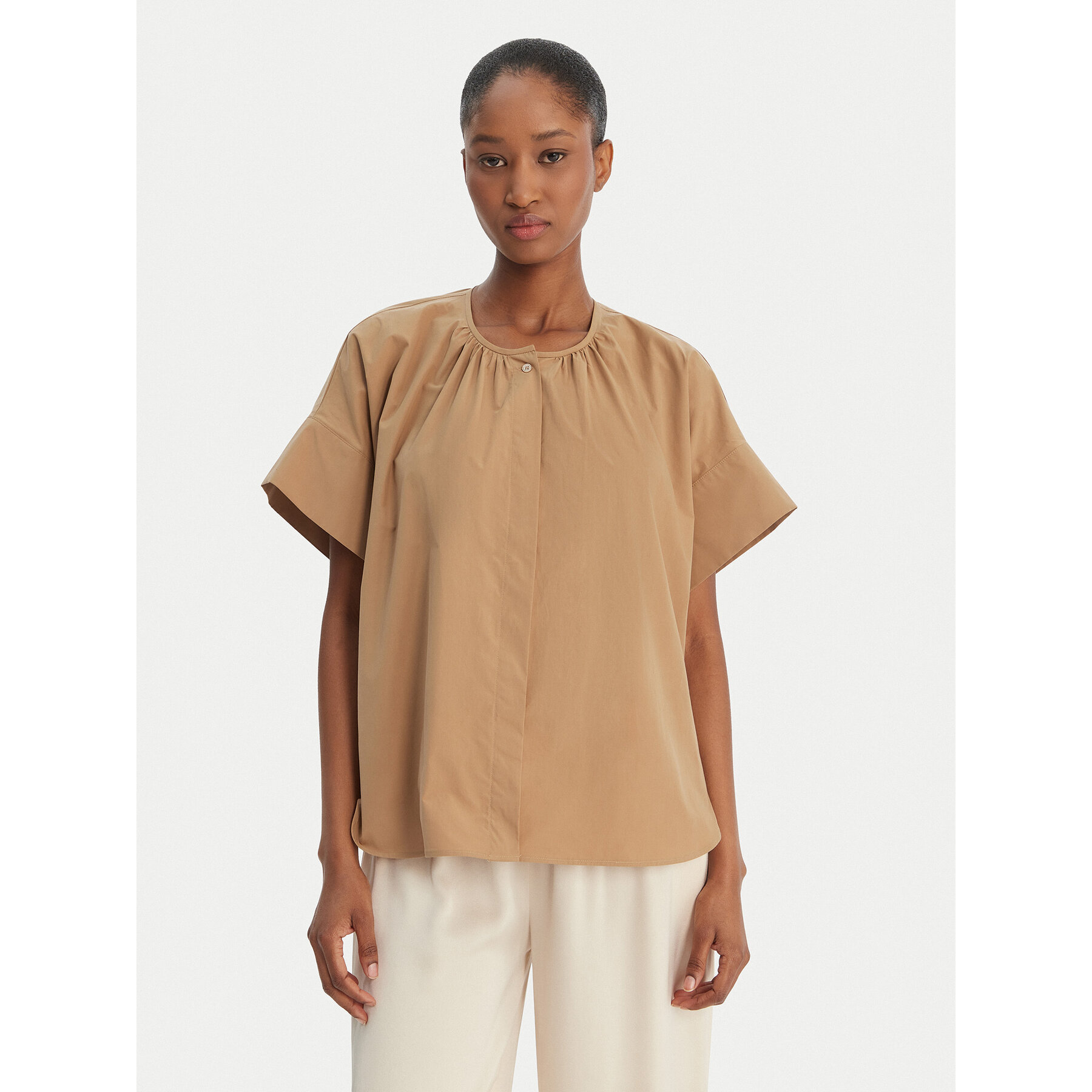 Weekend Max Mara Koszula Educata 2615111172 Beżowy Regular Fit