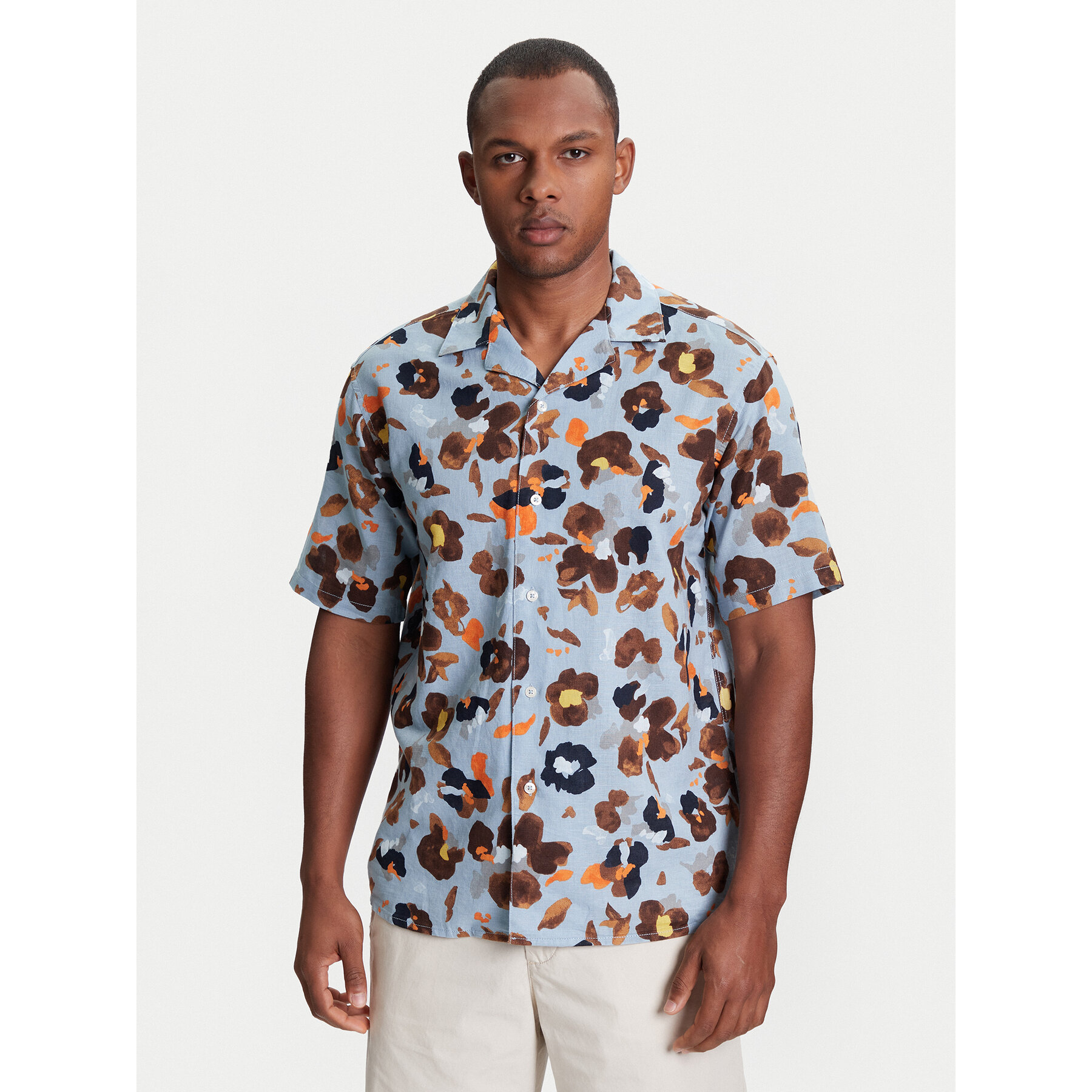 United Colors Of Benetton Koszula 5HPWUQ05B Niebieski Regular Fit