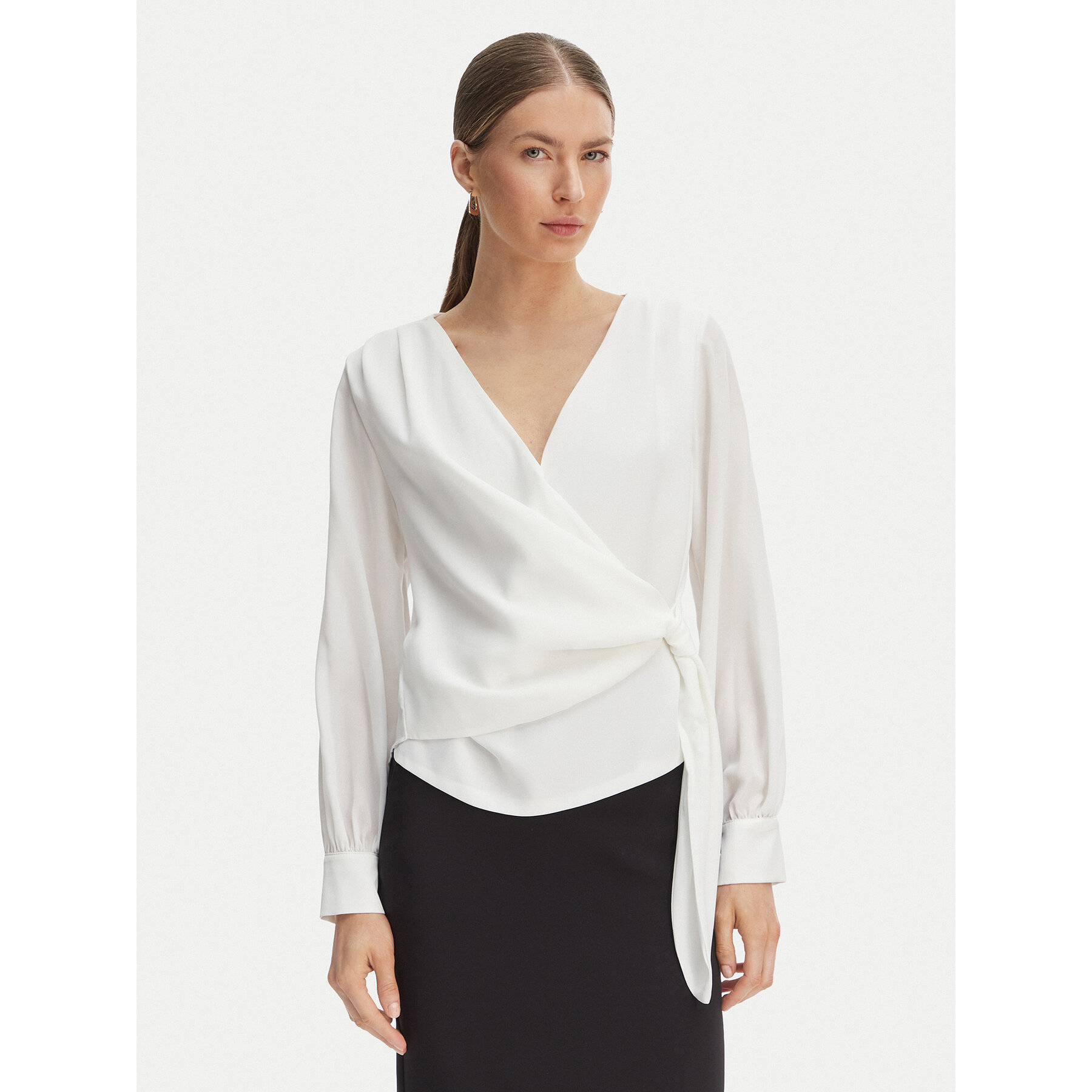 Rinascimento Koszula CFC0127578003 Biały Regular Fit