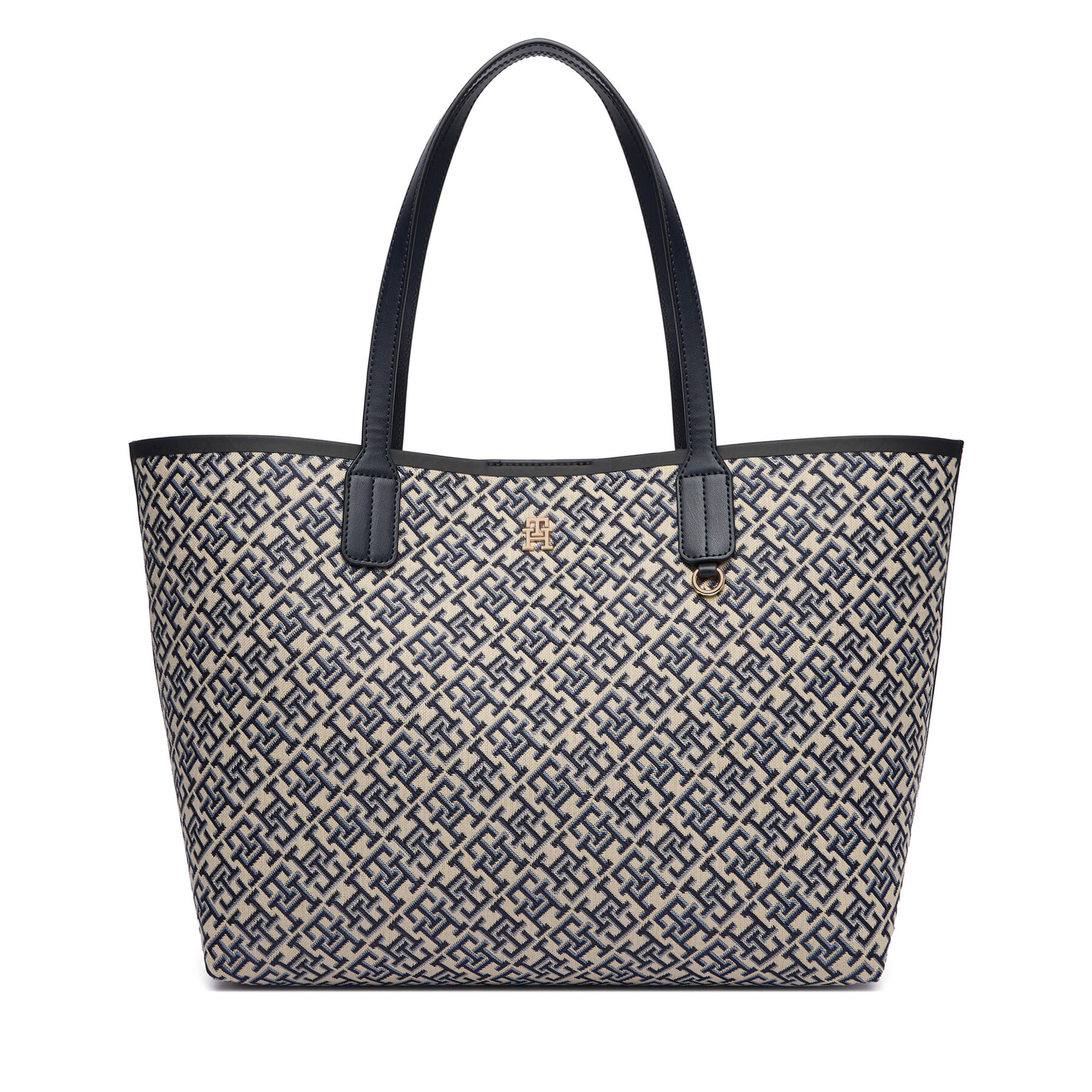 Tommy Hilfiger Torebka Th Icon Tote Jacquard AW0AW18889 Niebieski