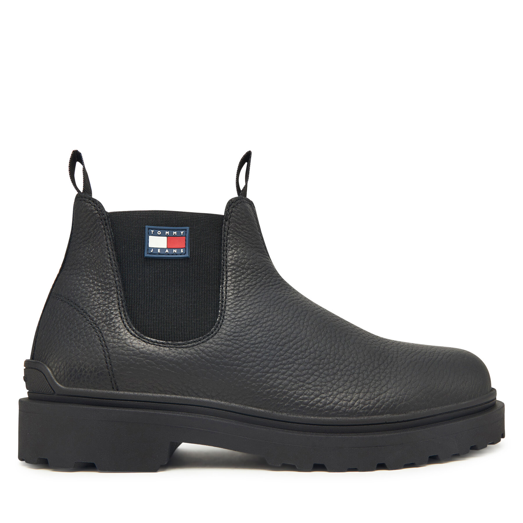 Tommy Jeans Sztyblety Tjm Chelsea Leather Wl EM0EM01670 Czarny