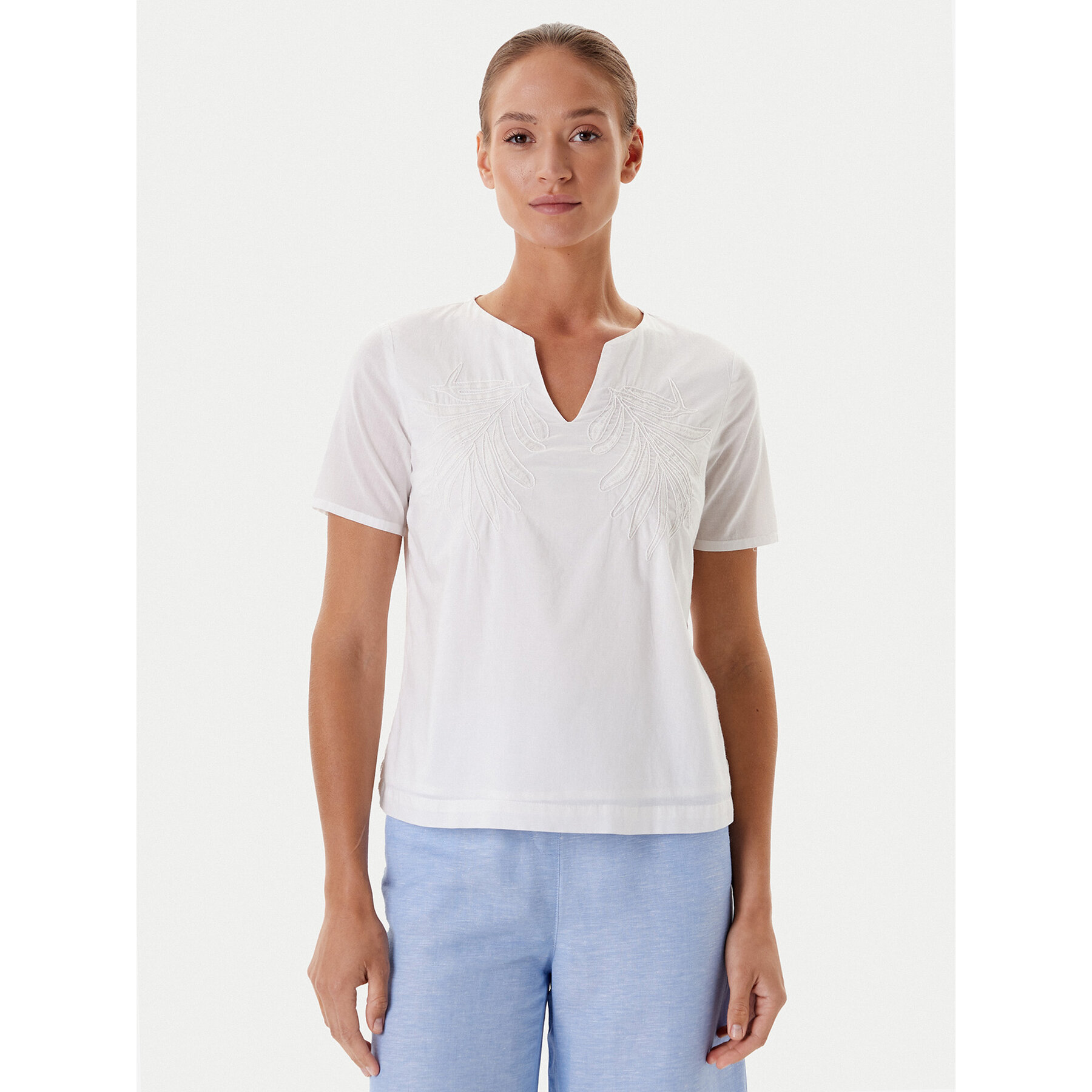 Tatuum Bluzka Simonetta T2509.051 Écru Regular Fit