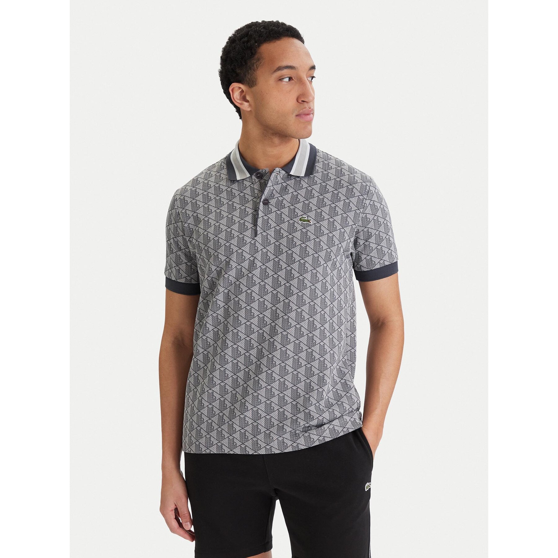 Lacoste Polo DH1417 Szary Classic Fit