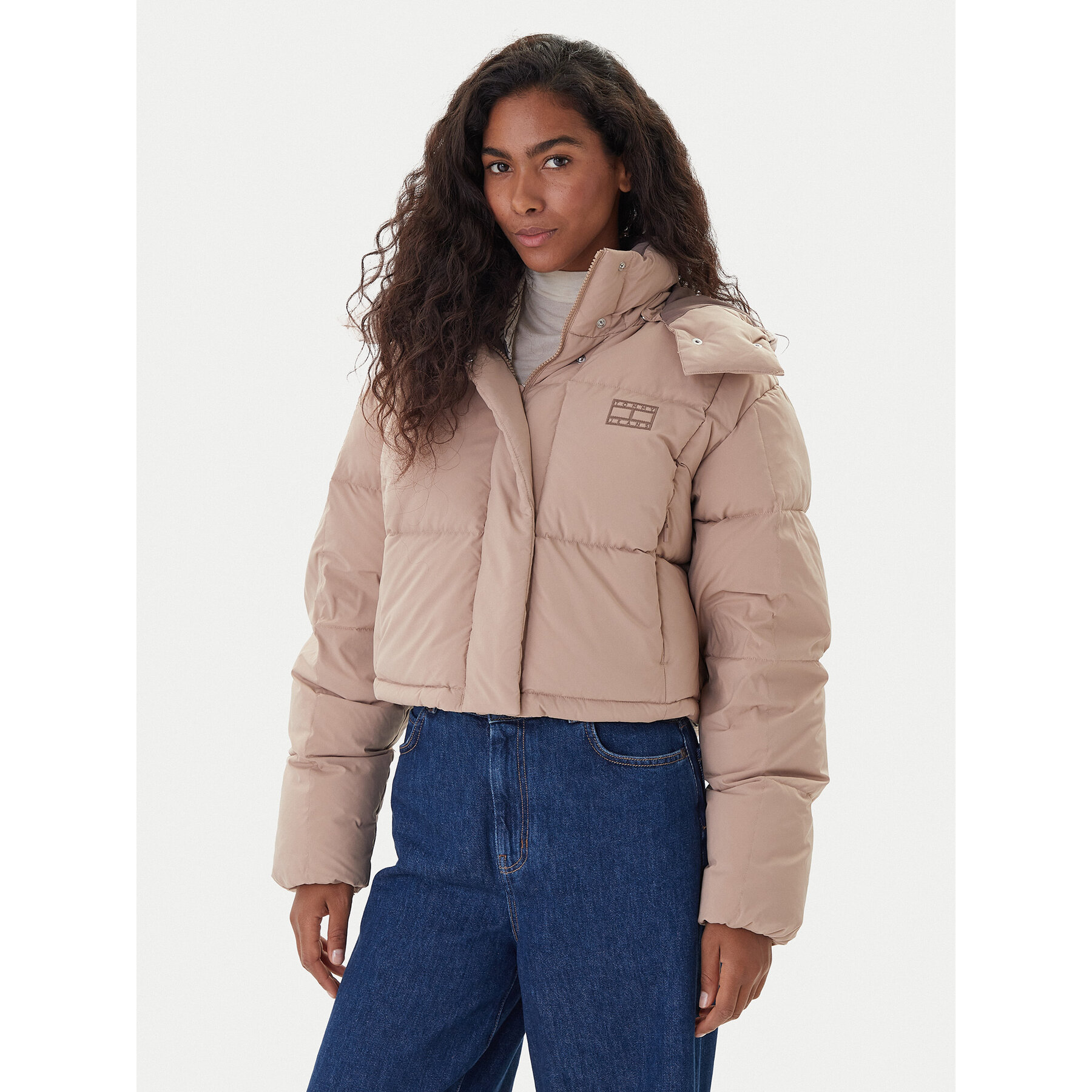 Tommy Jeans Kurtka puchowa Alaska DW0DW21624 Beżowy Regular Fit