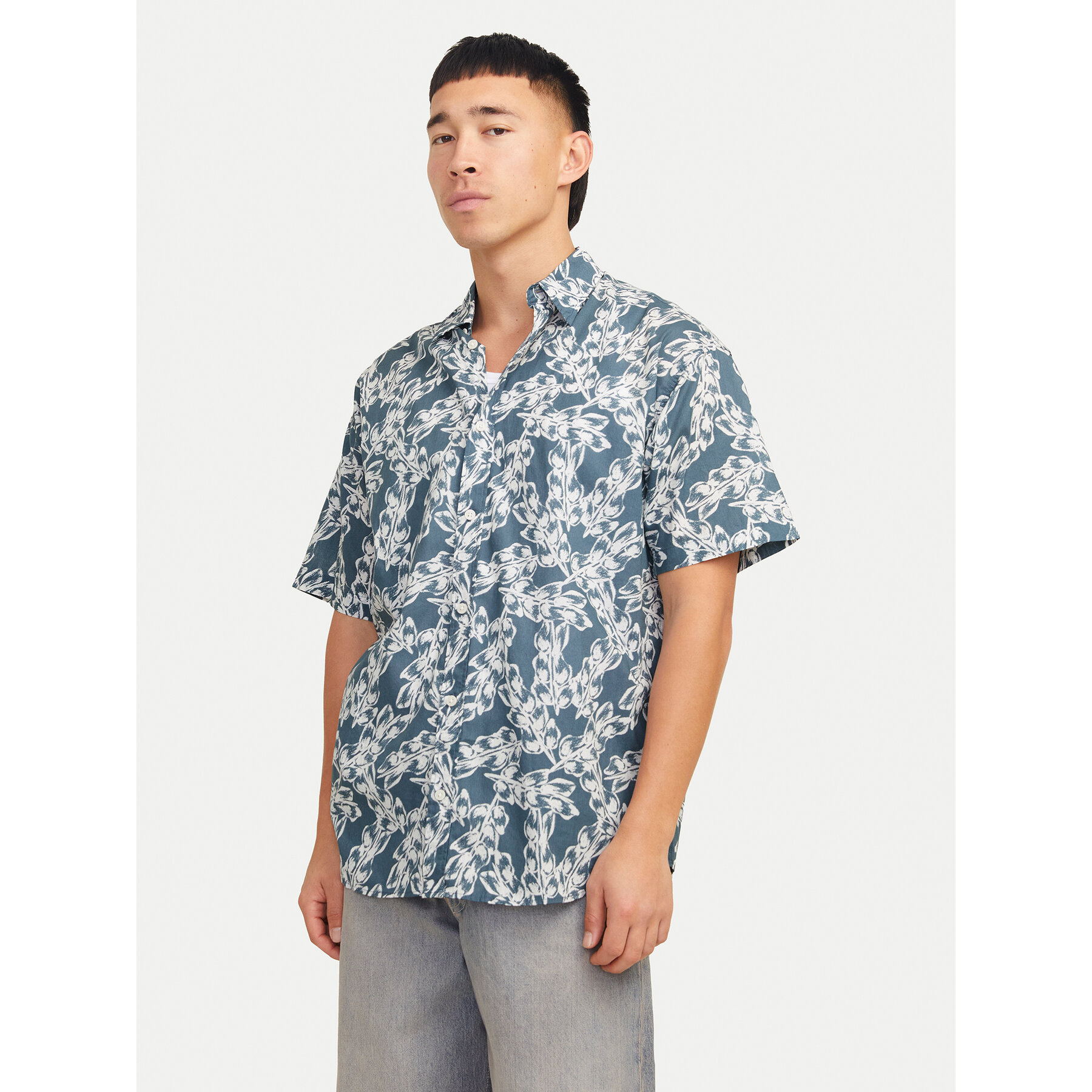 Jack & Jones Koszula Joshua 12271089 Niebieski Wide Fit