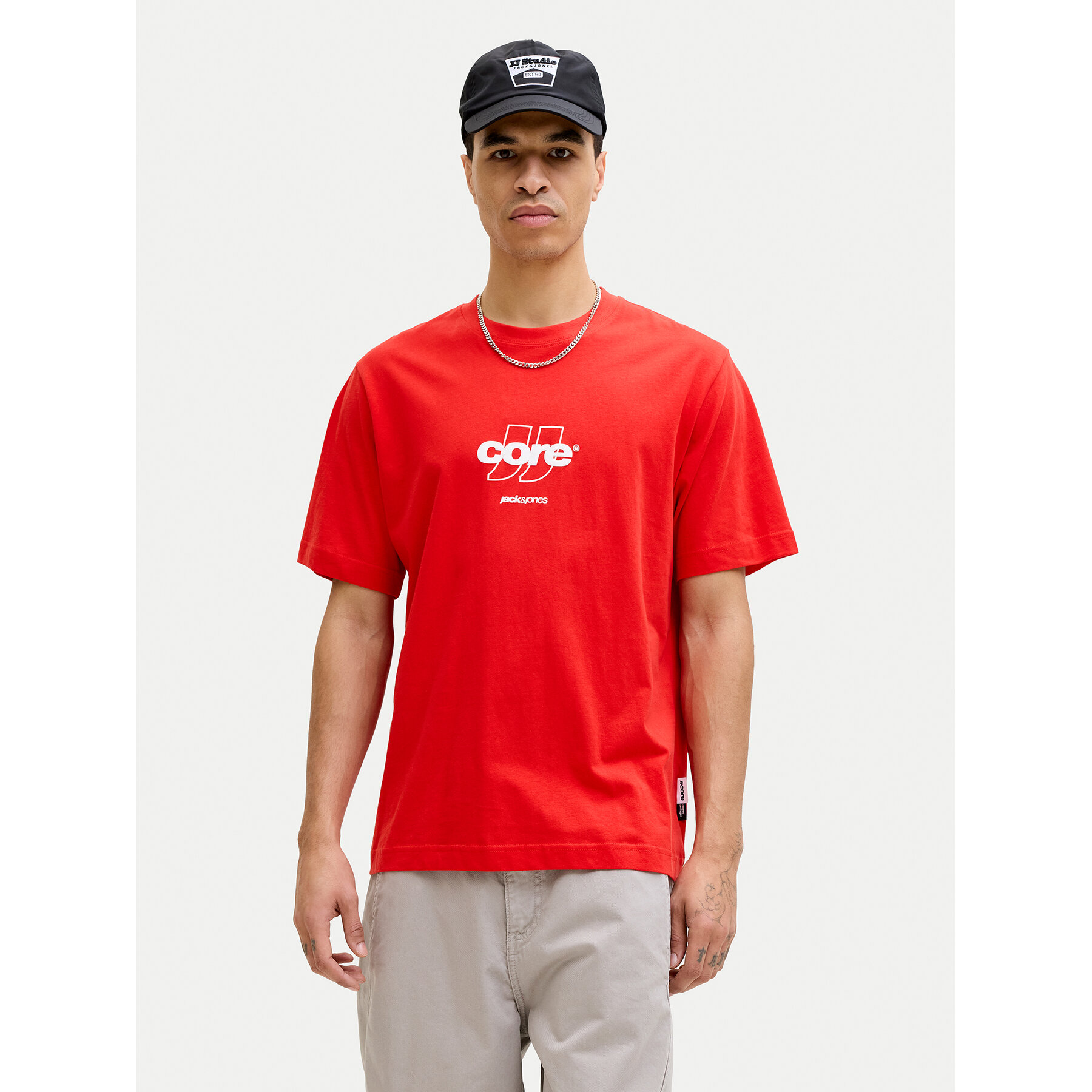 Jack & Jones T-Shirt Club 12289868 Czerwony Relaxed Fit