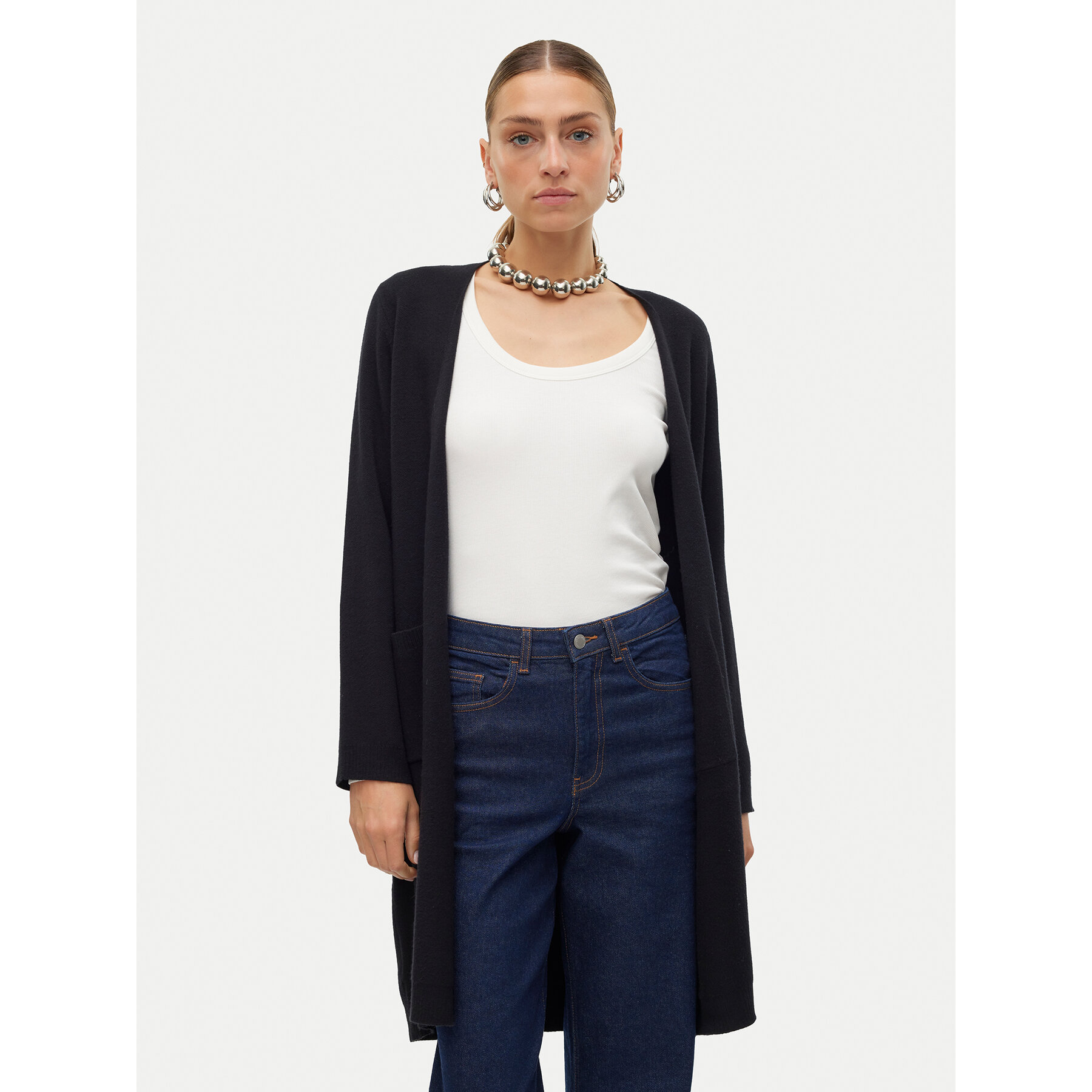 Vero Moda Kardigan Vmsaba 10309316 Czarny Regular Fit