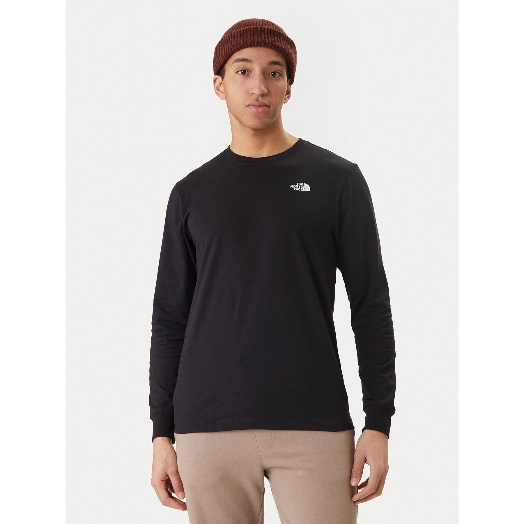 The North Face Longsleeve Evolution Simple Dome NF0A8EU3 Czarny Regular Fit