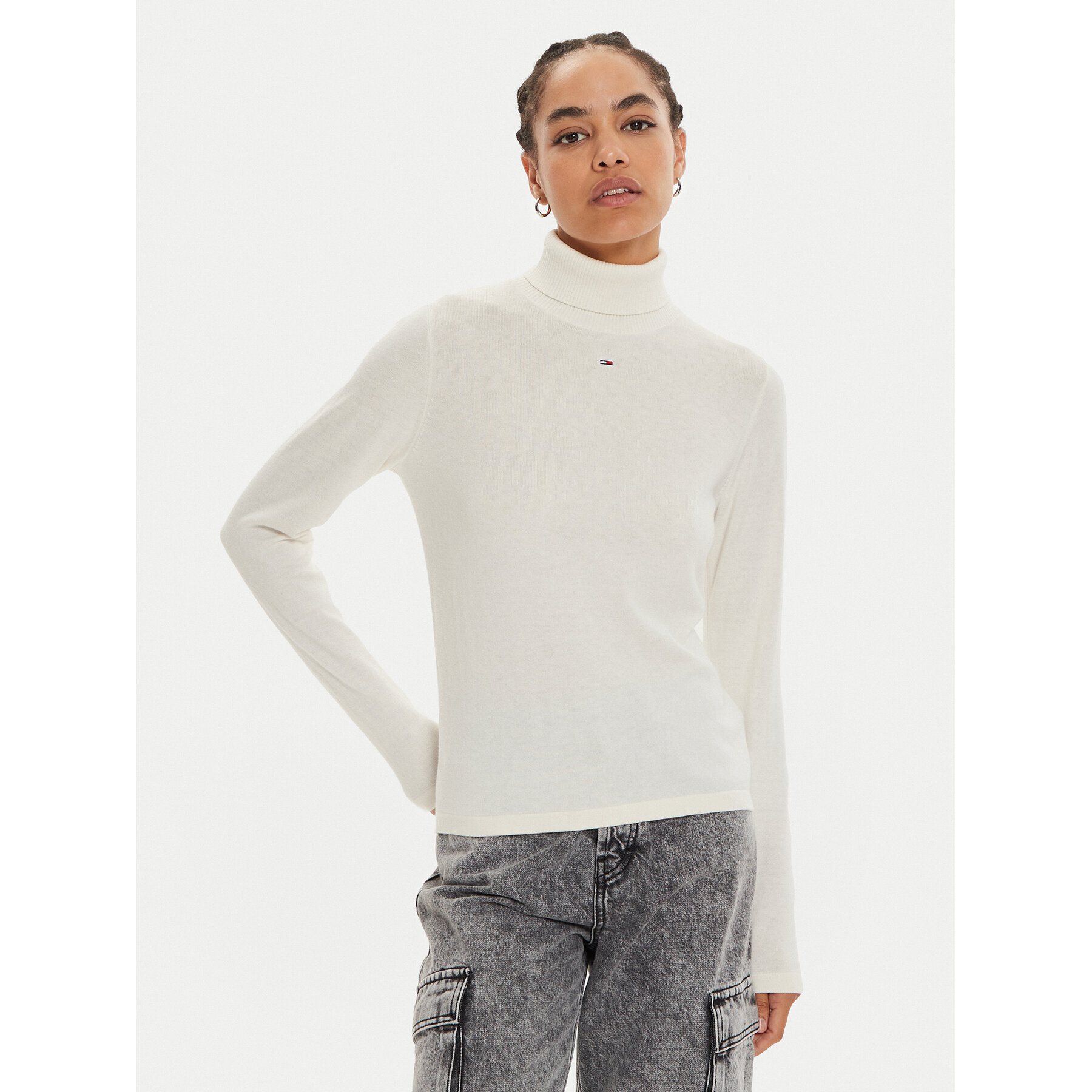 Tommy Jeans Golf Essential DW0DW19686 Écru Regular Fit