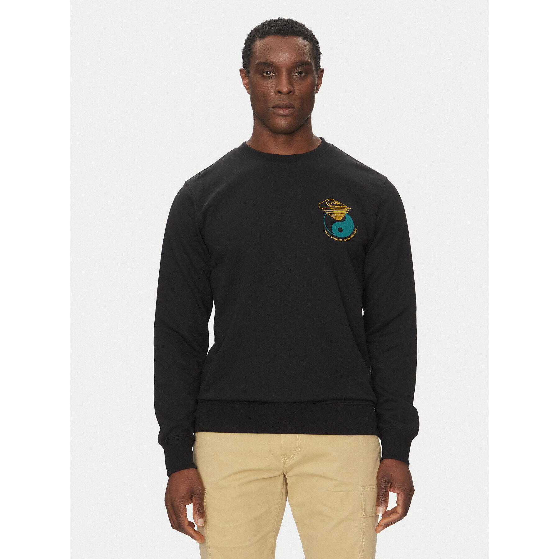 Quiksilver Bluza EQYFT05055 Czarny Regular Fit