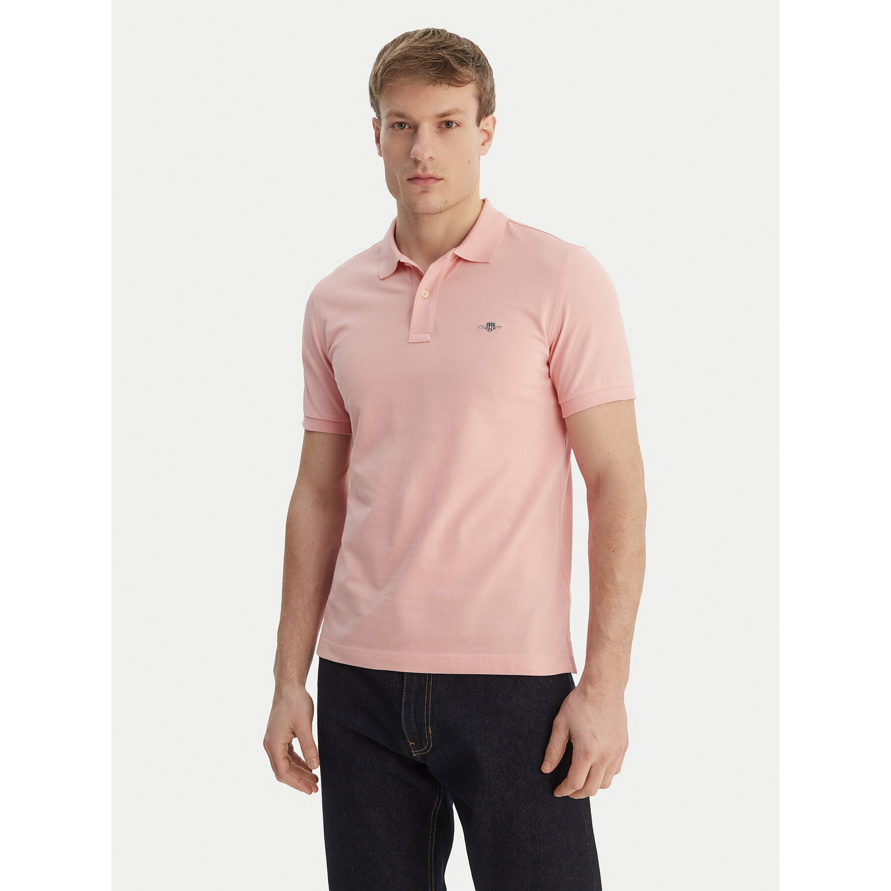 Gant Polo Shield 2220 Różowy Slim Fit