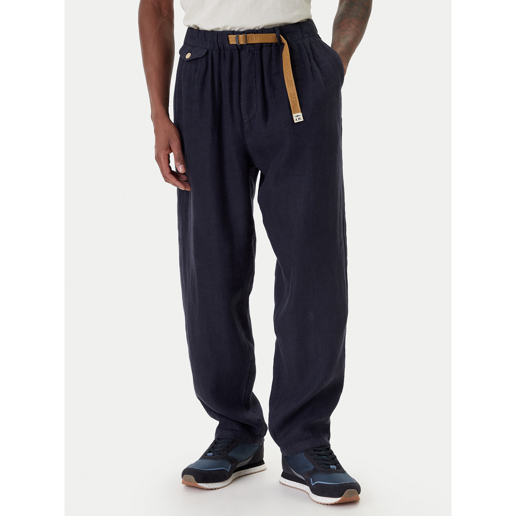 Aeronautica Militare Spodnie materiałowe 261PA1712UCT04293 Granatowy Comfort Fit