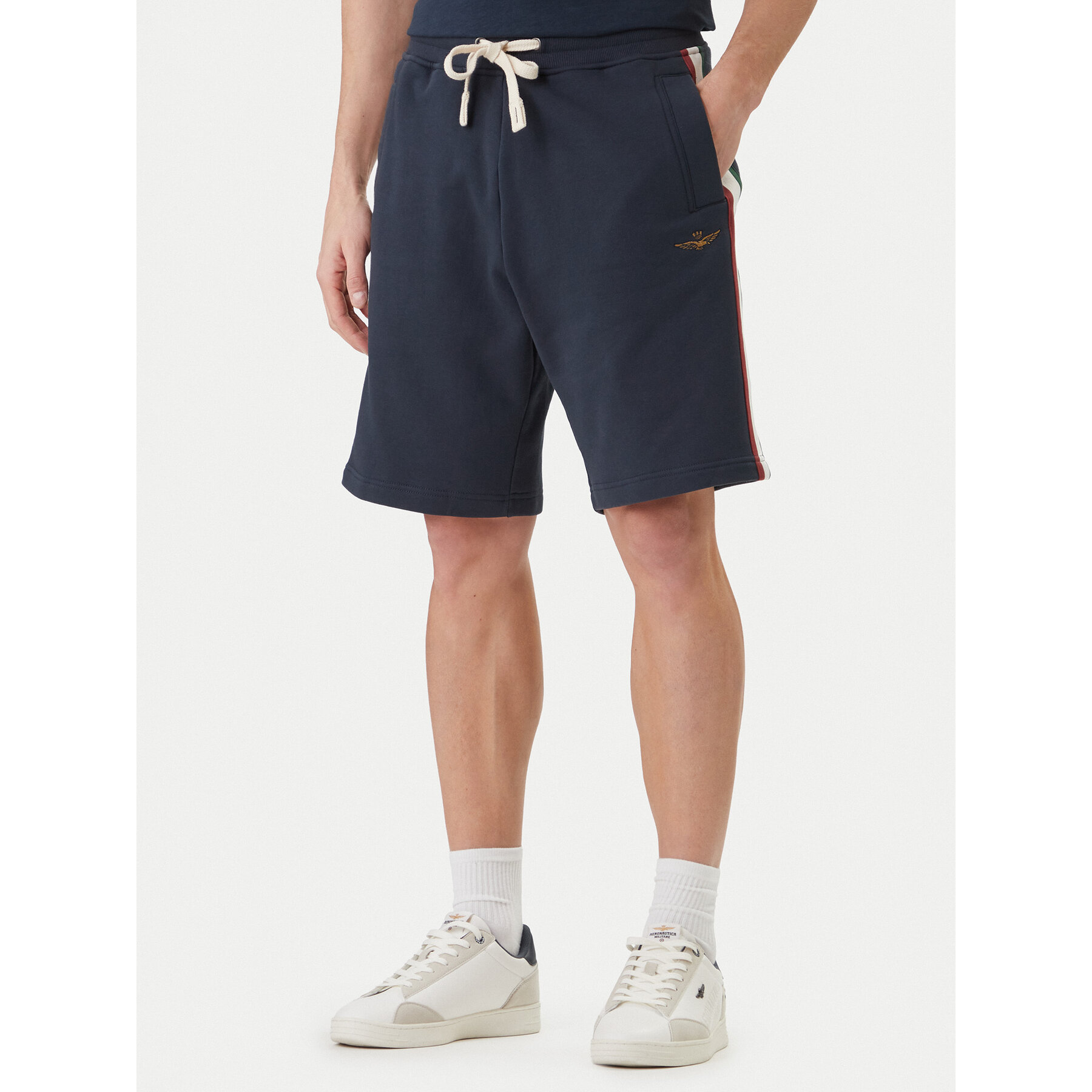 Aeronautica Militare Szorty sportowe 261BF0030UF00677 Granatowy Regular Fit