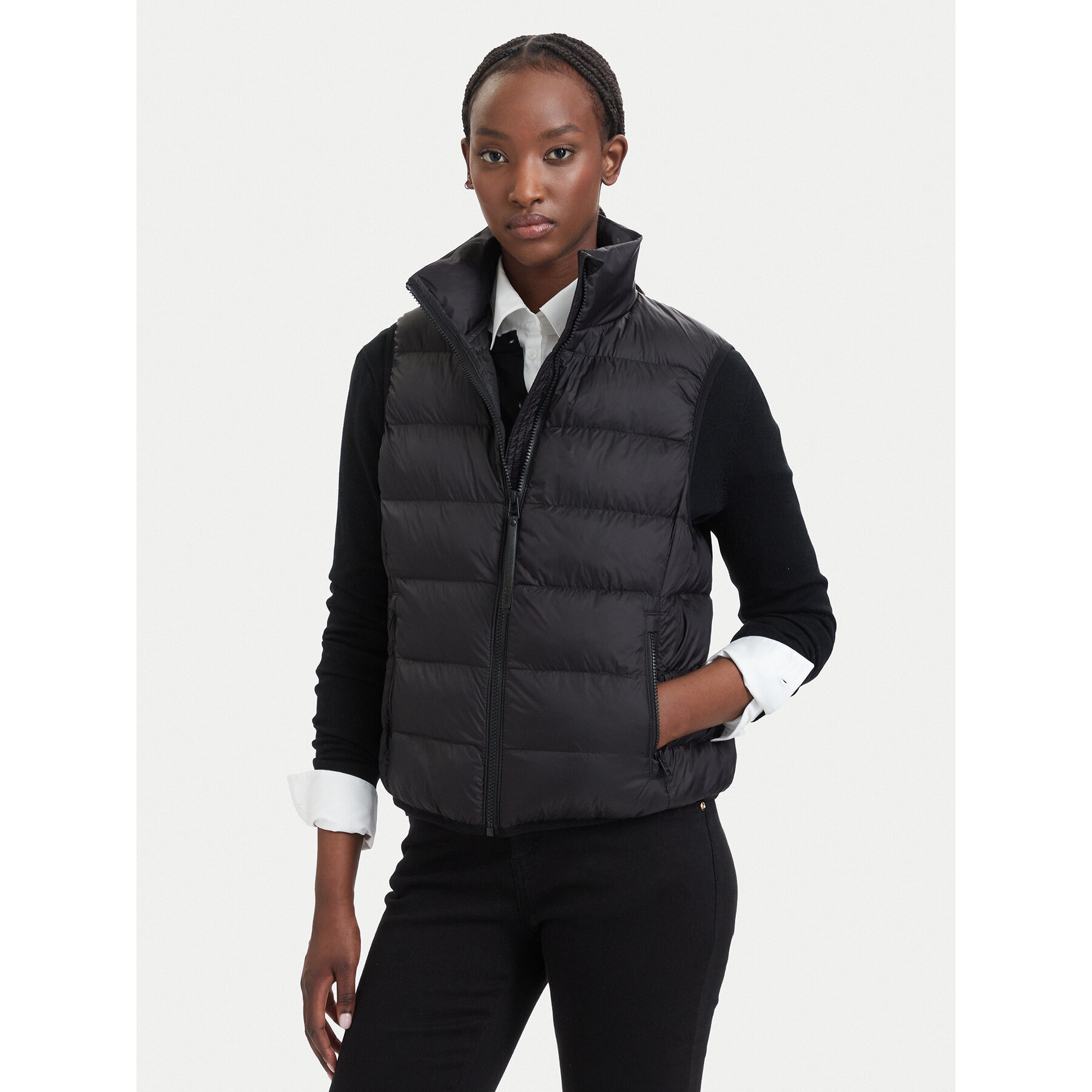 HUGO Bezrękawnik Fandinia-2 50563264 Czarny Regular Fit