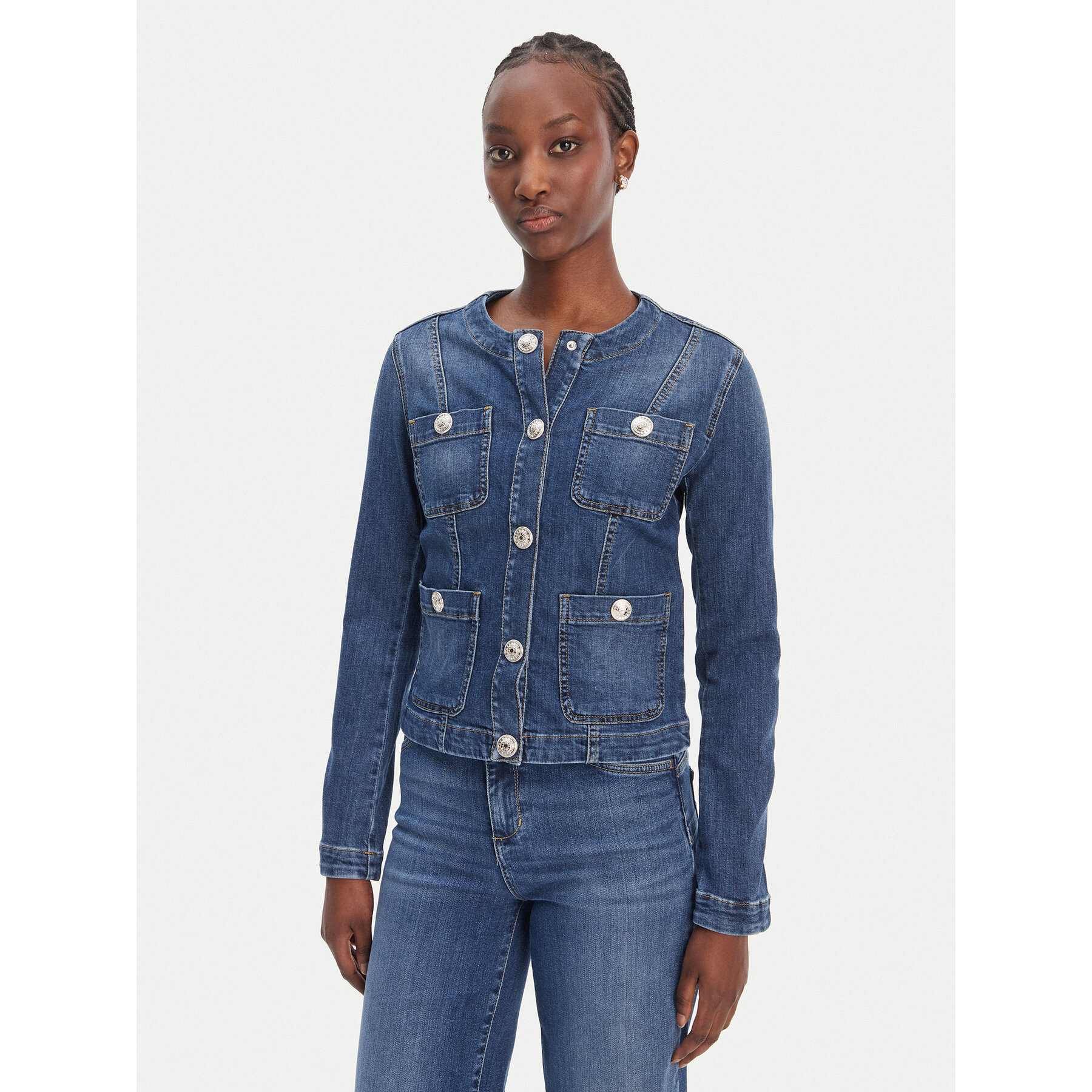 Liu Jo Kurtka jeansowa UA6260 D0275 Niebieski Regular Fit