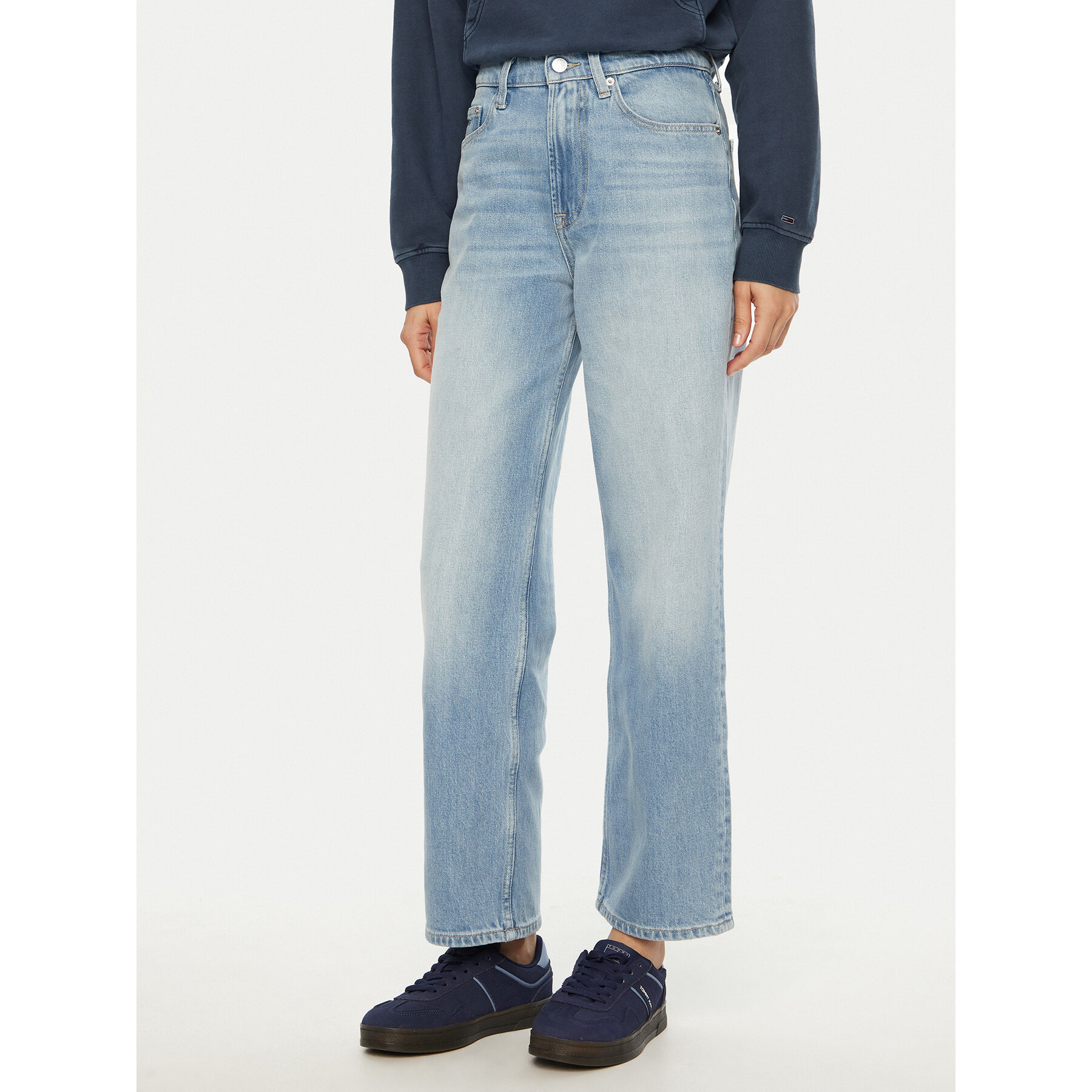 Tommy Jeans Jeansy Layla DW0DW19581 Niebieski Straight Fit