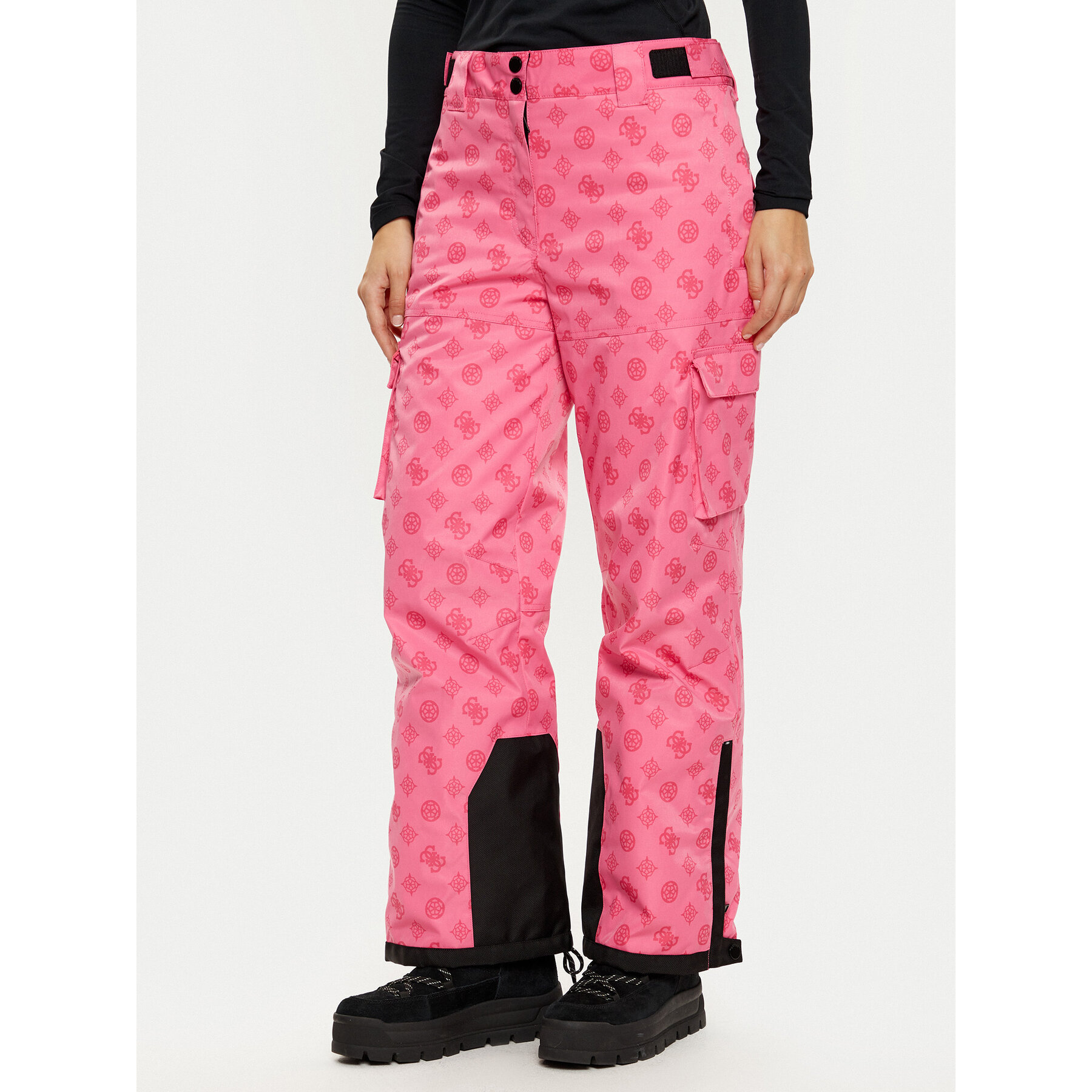 Guess Spodnie narciarskie W4PB60 WH0K0 Różowy Regular Fit