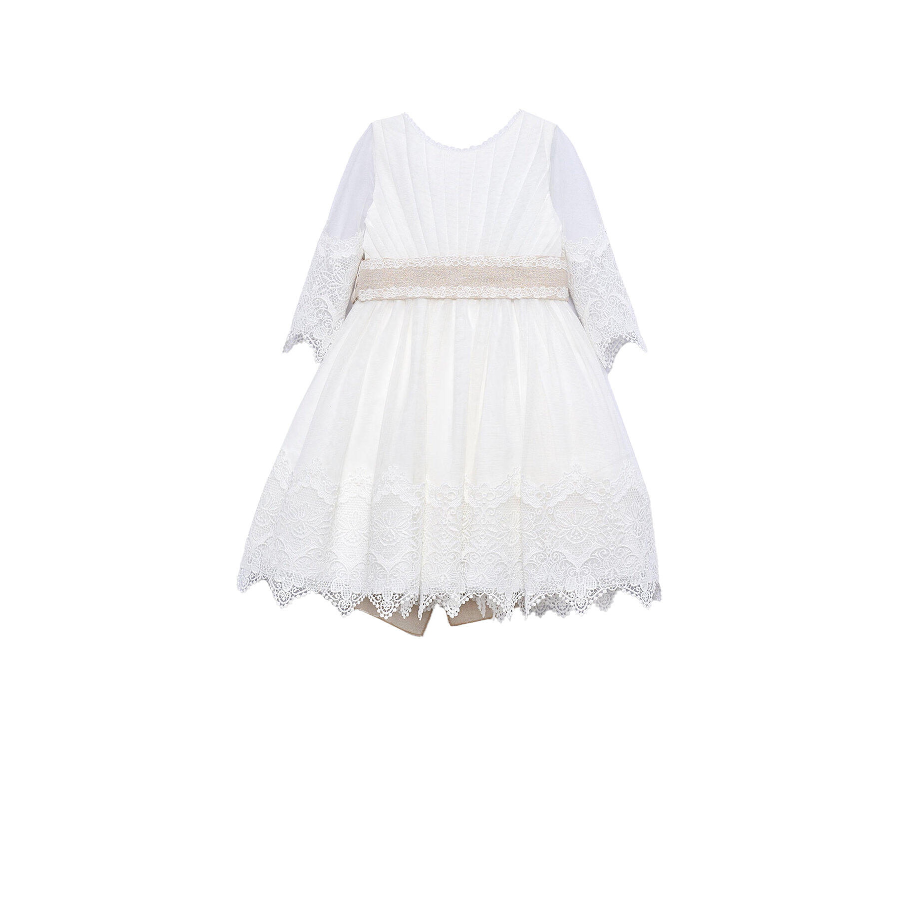 Abel & Lula Sukienka elegancka 5028 Biały Regular Fit