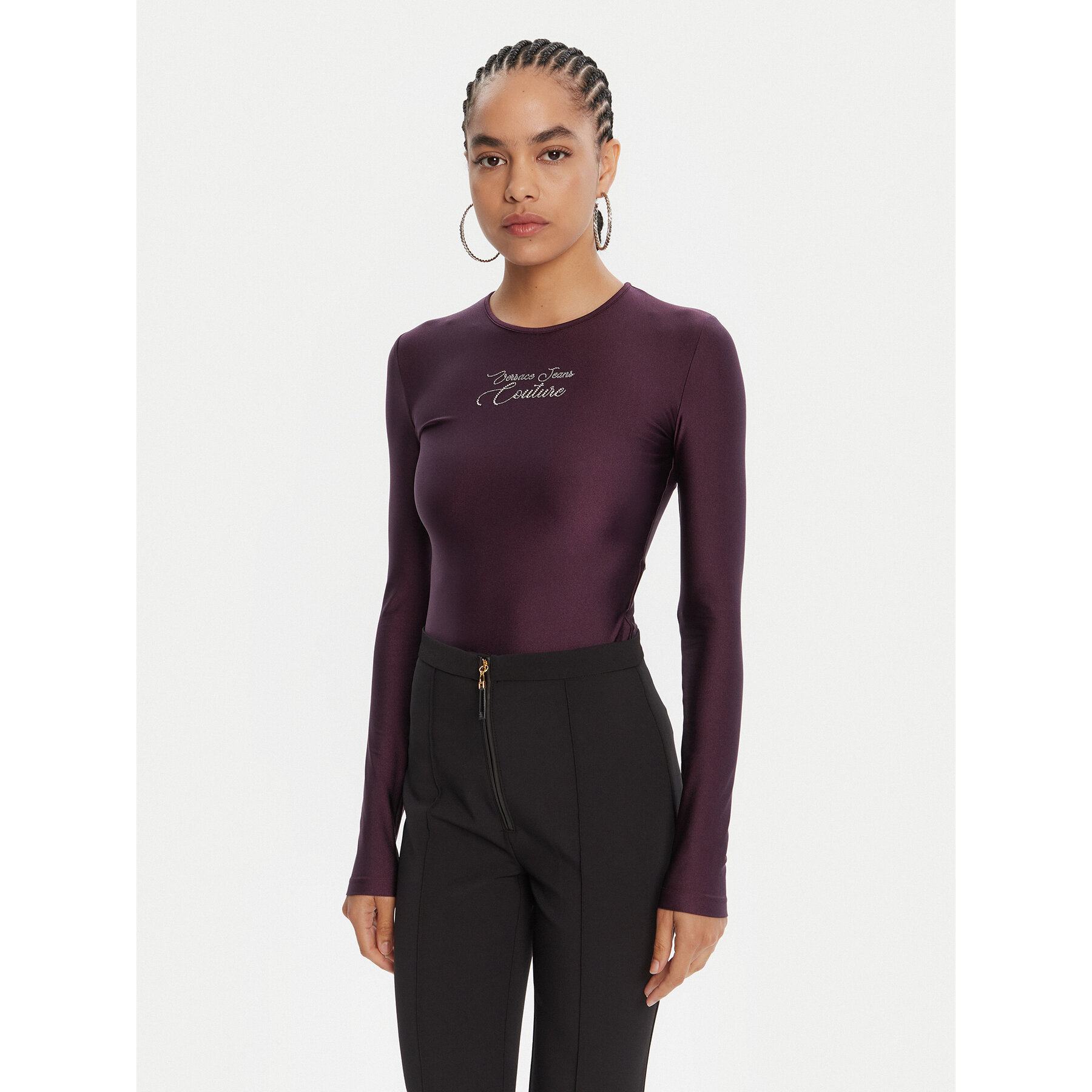 Versace Jeans Couture Body 79HAM2A1 N0008 Fioletowy Slim Fit