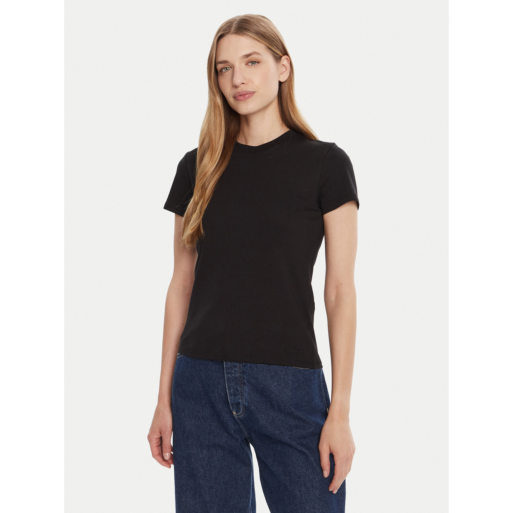 Calvin Klein T-Shirt LV044C216G Czarny Regular Fit