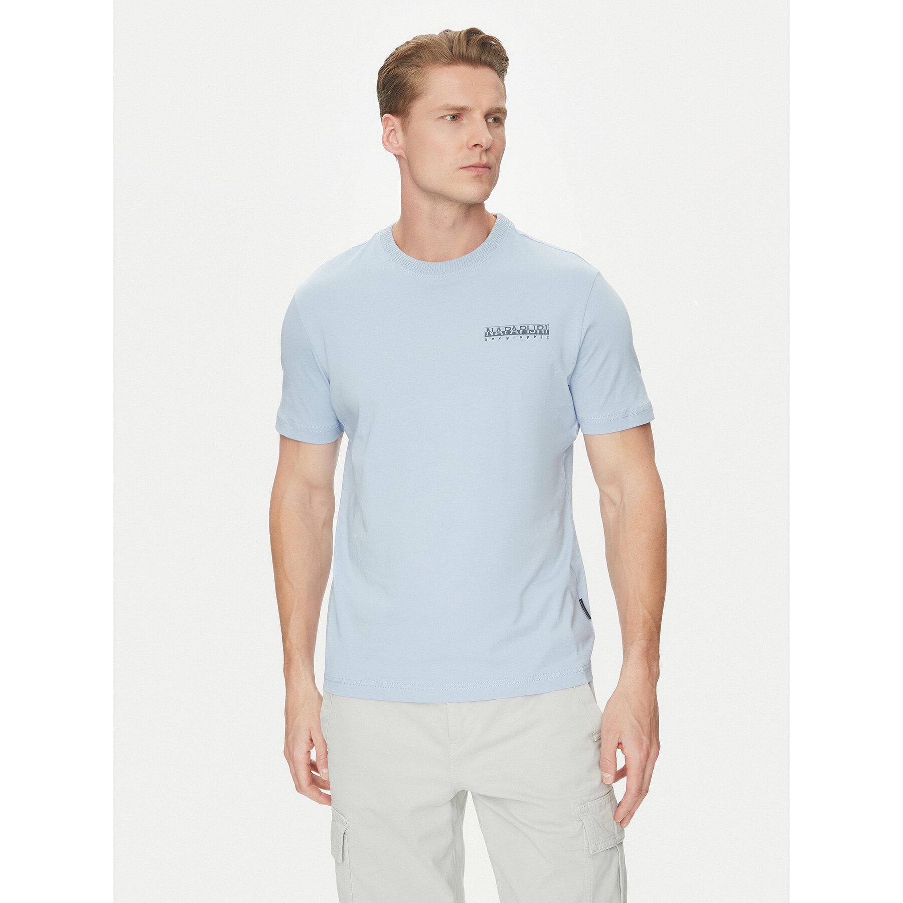 Napapijri T-Shirt S-Sovana NP0A4IE4 Błękitny Regular Fit