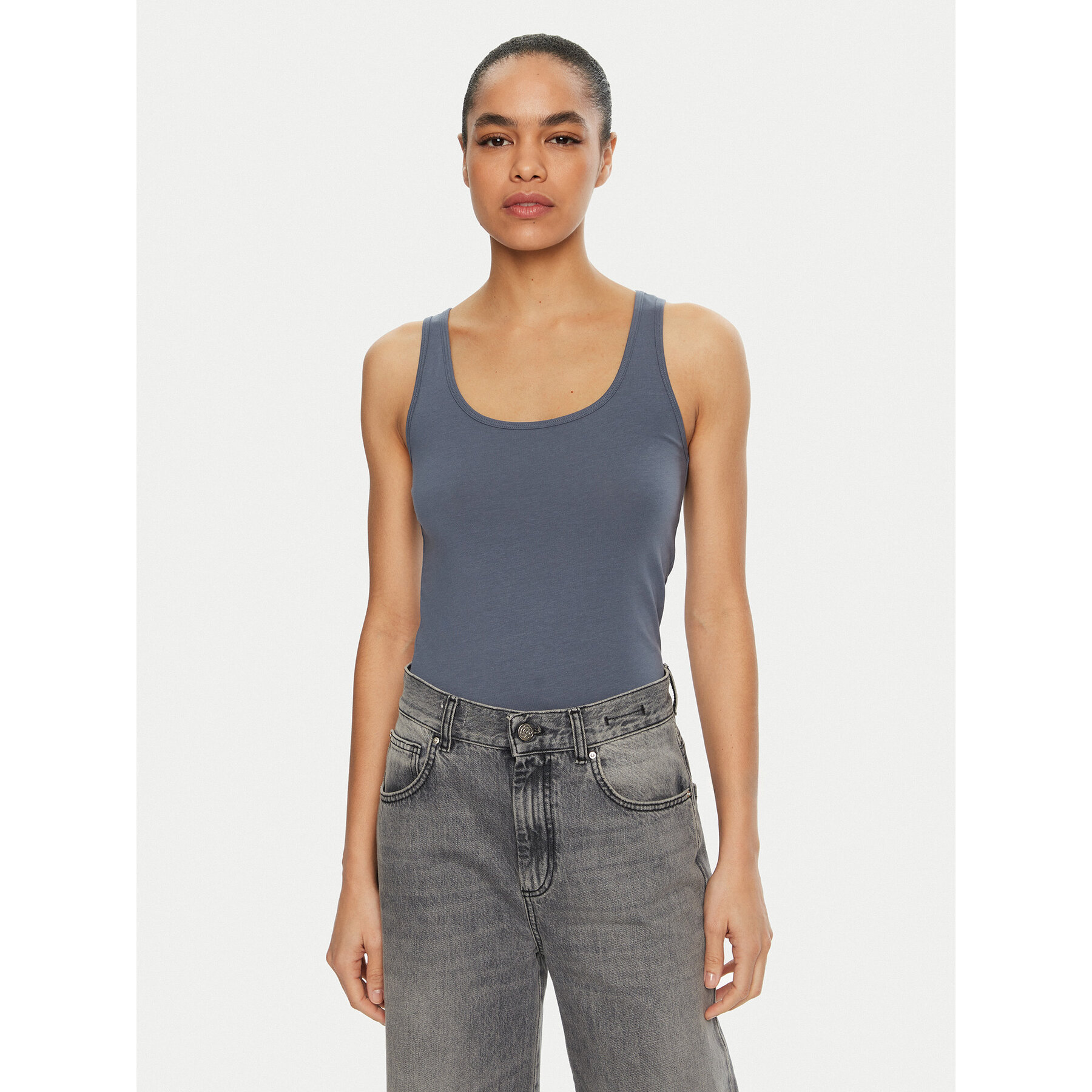Vero Moda Top Lulu 10323756 Niebieski Regular Fit