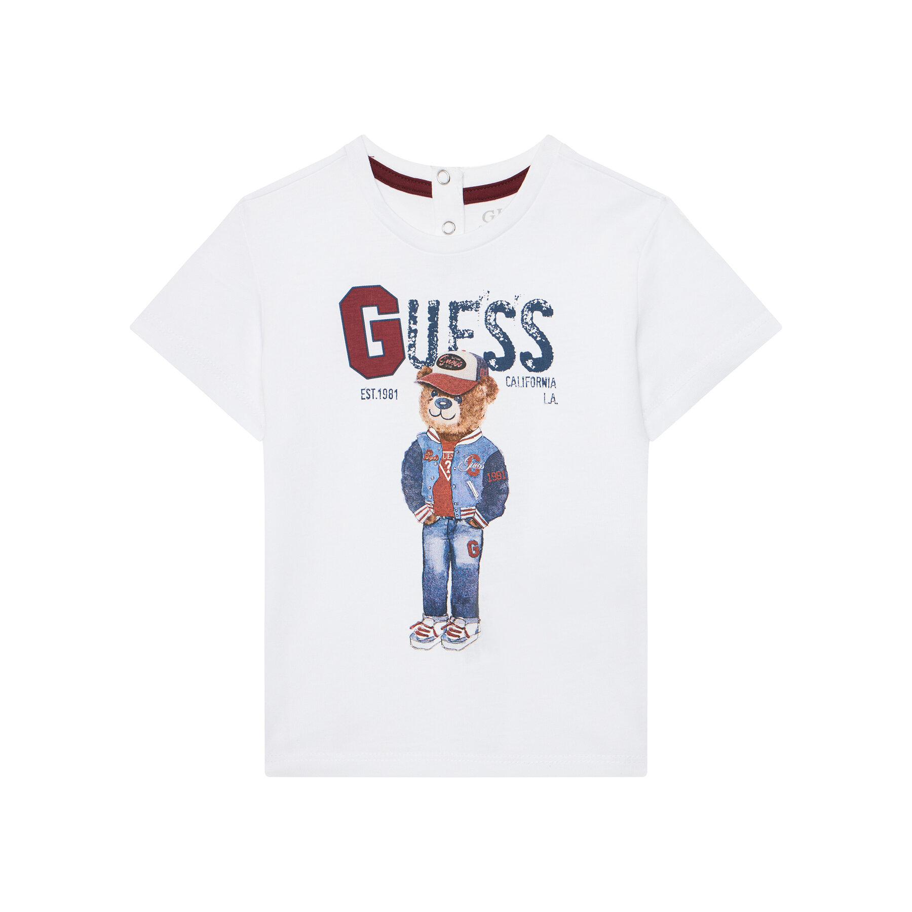 Guess T-Shirt N5YI22 K8HM4 Biały Regular Fit