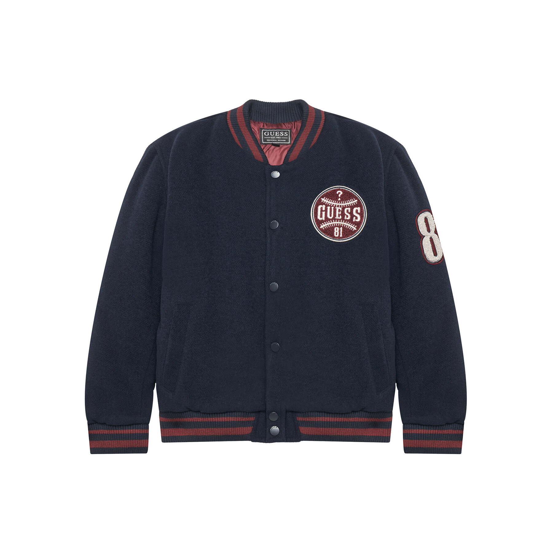 Guess Kurtka bomber L5YL06 WHE70 Granatowy Regular Fit