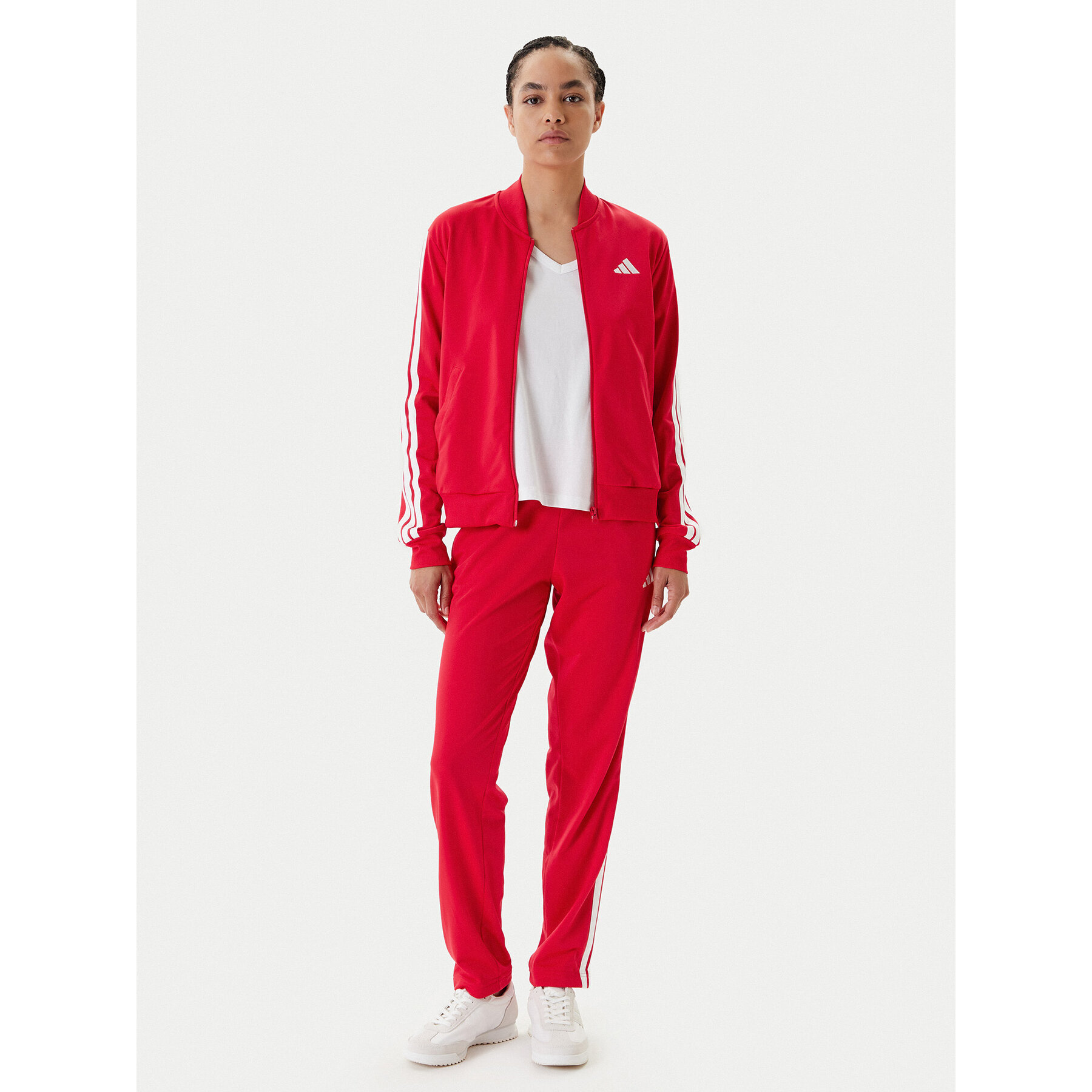 adidas Dres Essentials 3-Stripes JD2684 Czerwony Regular Fit