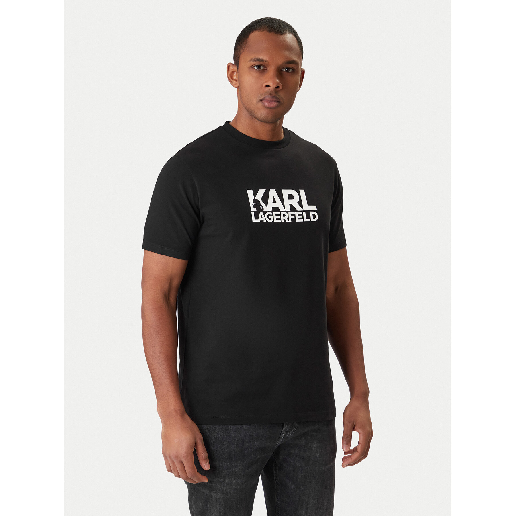 KARL LAGERFELD T-Shirt 755780 561235 Czarny Regular Fit
