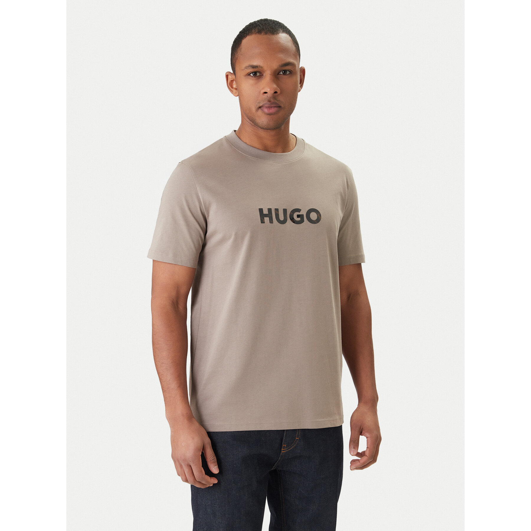 HUGO T-Shirt Dumeo 50557437 Beżowy Regular Fit