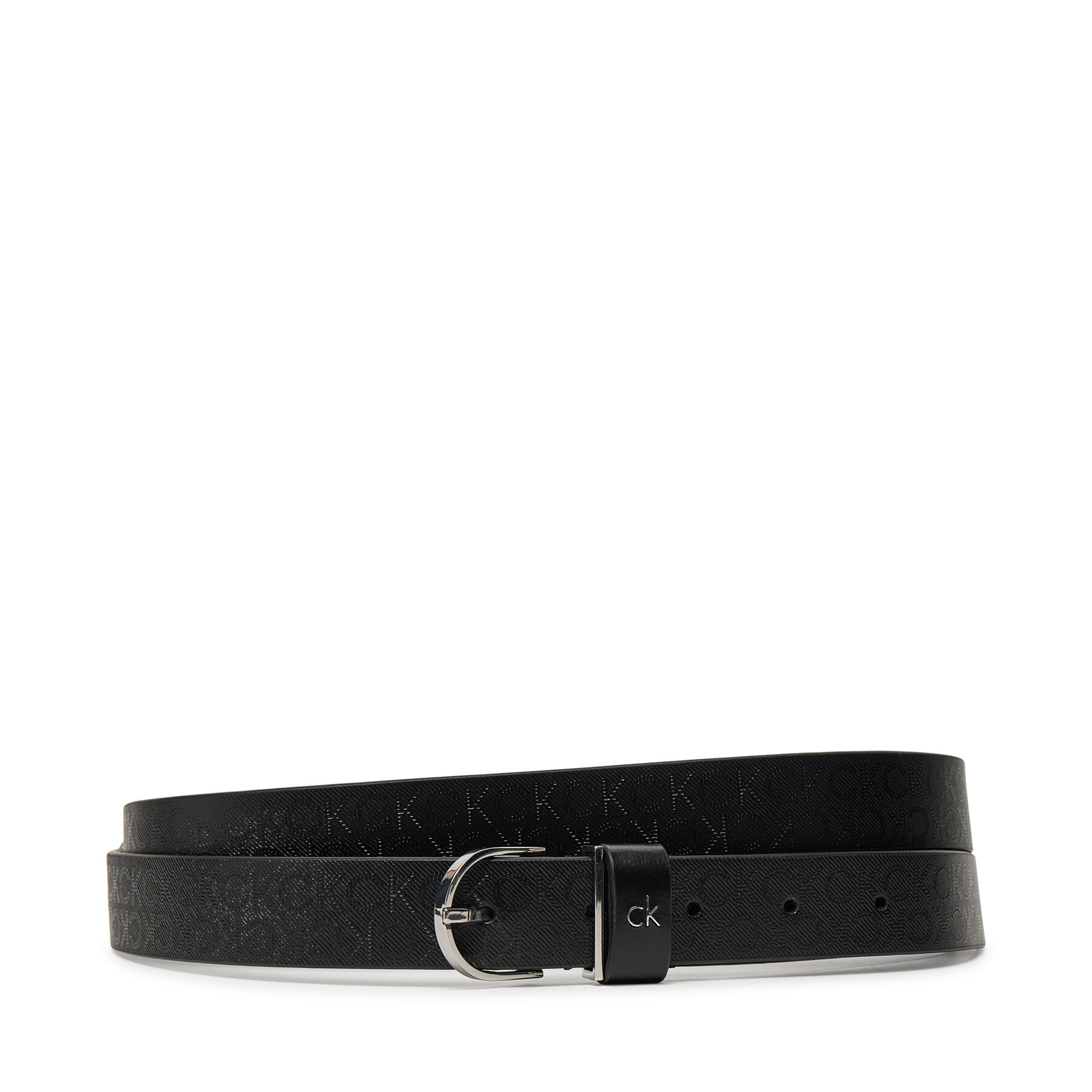 Calvin Klein Pasek Damski Ck Metal Round Buckle 2.5_Mono K60K613150 Czarny