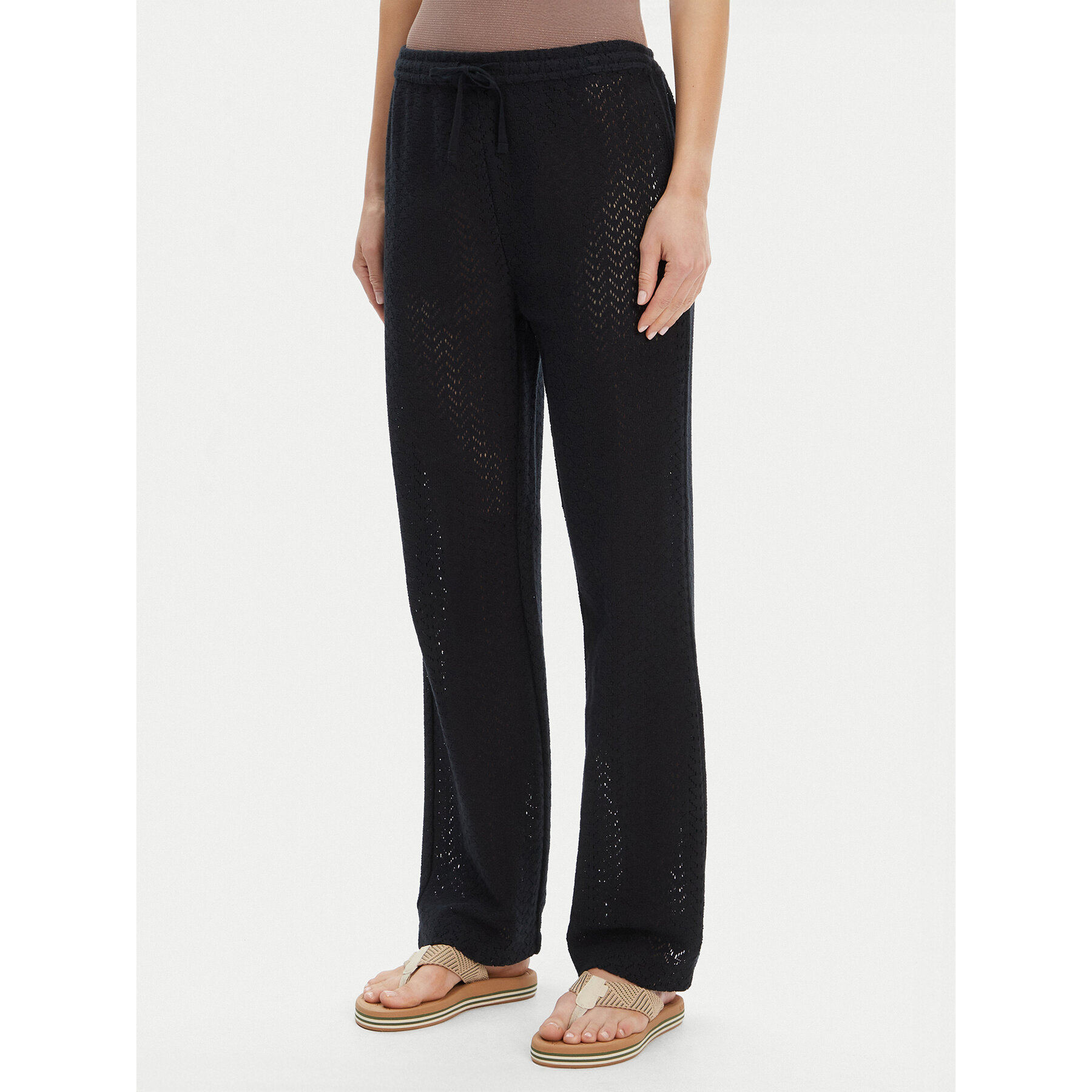 Roxy Spodnie materiałowe ERJX603437 Czarny