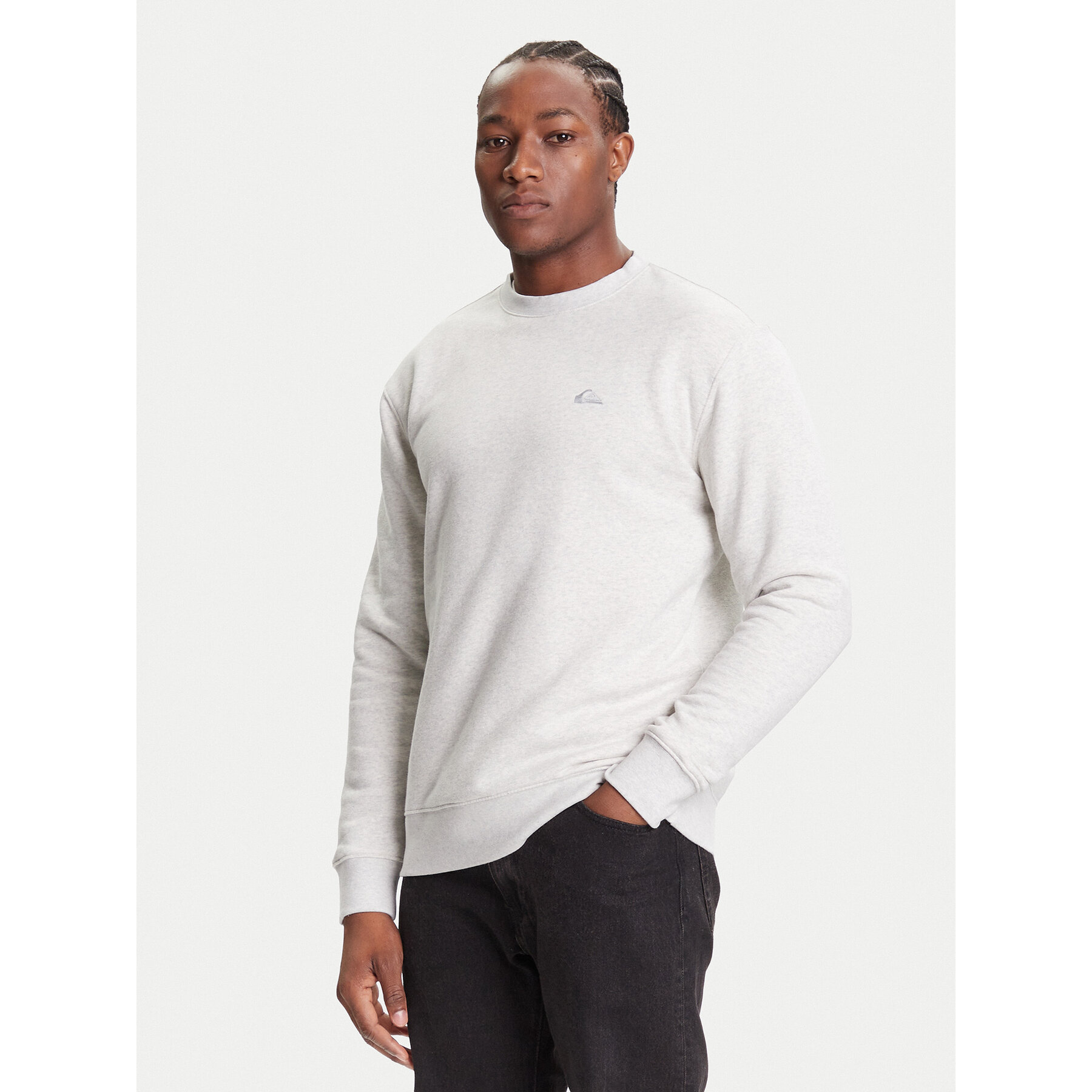 Quiksilver Bluza Salt Water Crew EQYFT05158 Szary Regular Fit