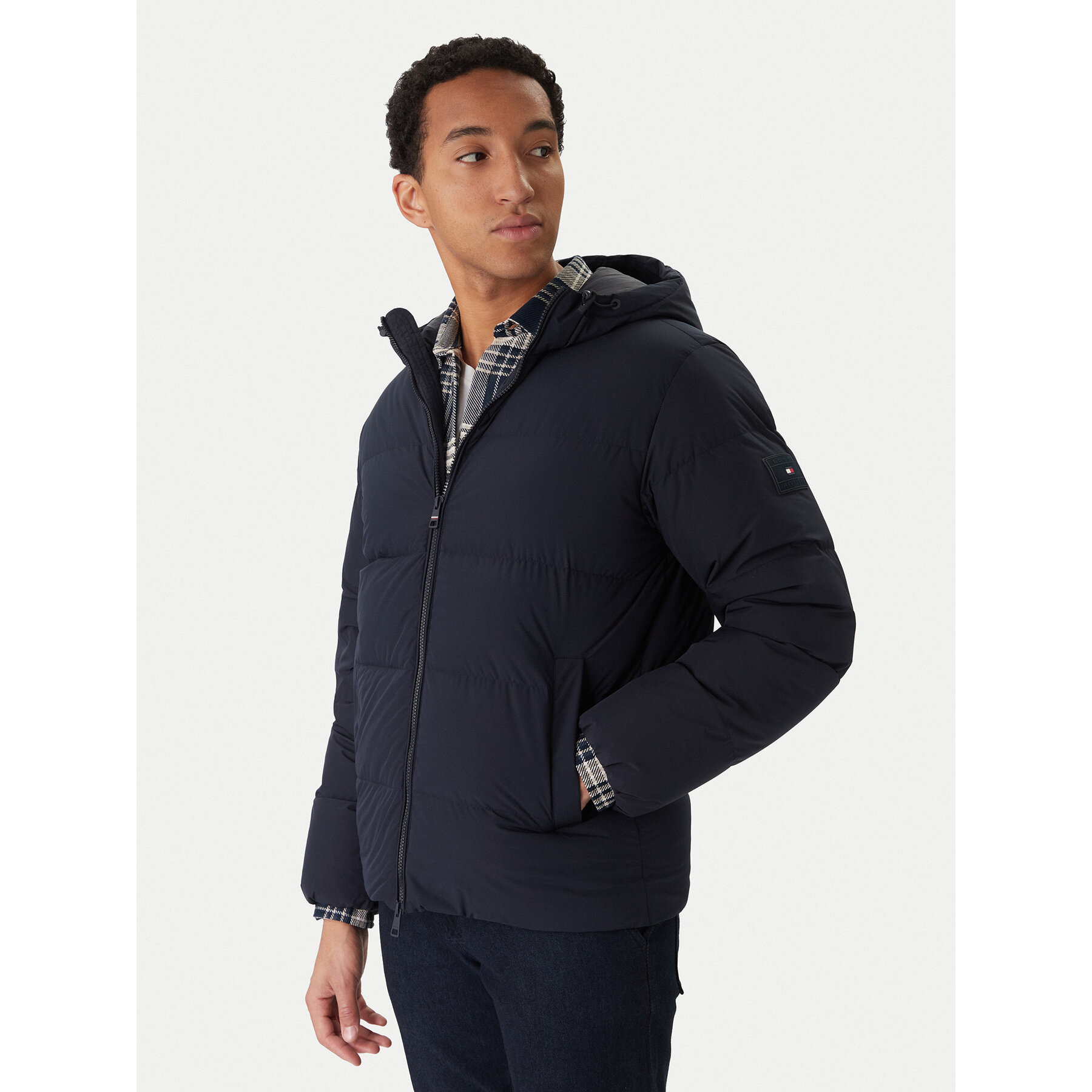 Tommy Hilfiger Kurtka puchowa MW0MW40616 Granatowy Regular Fit