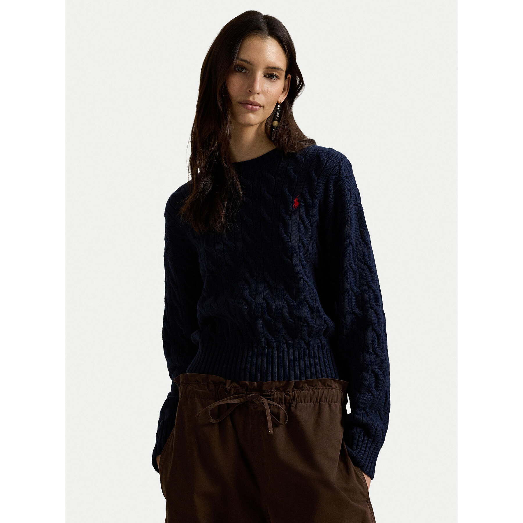 Polo Ralph Lauren Sweter 211A96245001 Granatowy Relaxed Fit