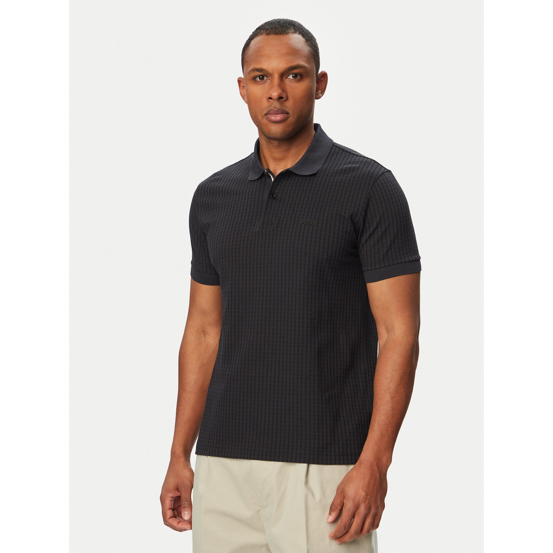BOSS Polo Birdie 3 50559355 Granatowy Regular Fit