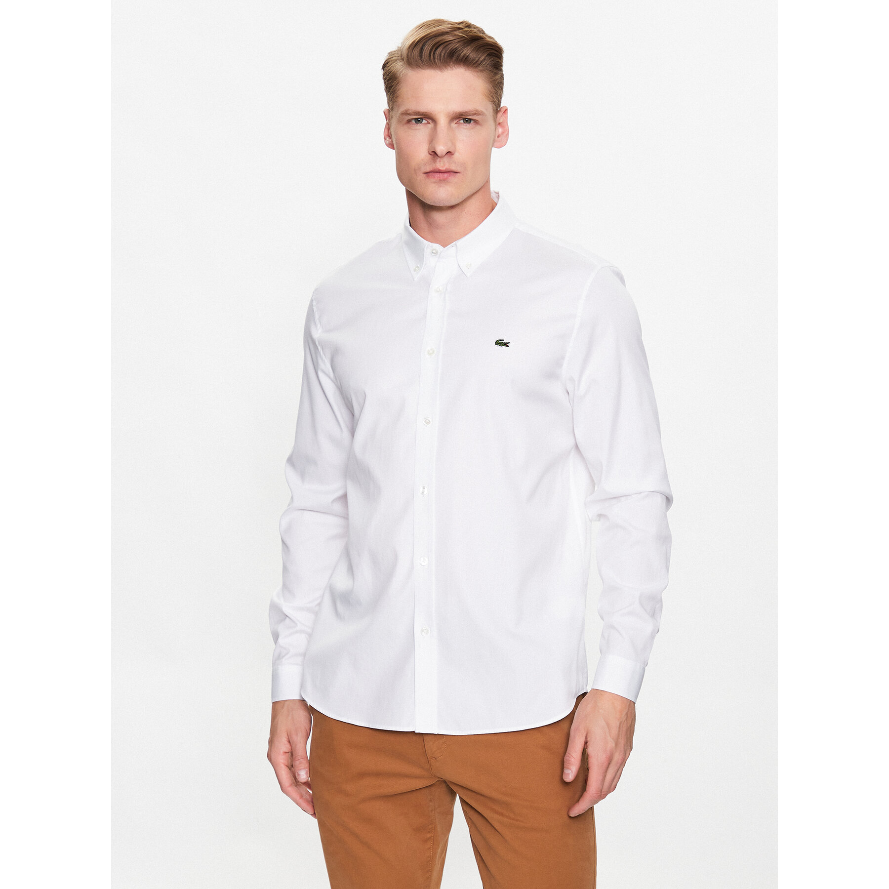 Lacoste Koszula CH2933 Biały Regular Fit