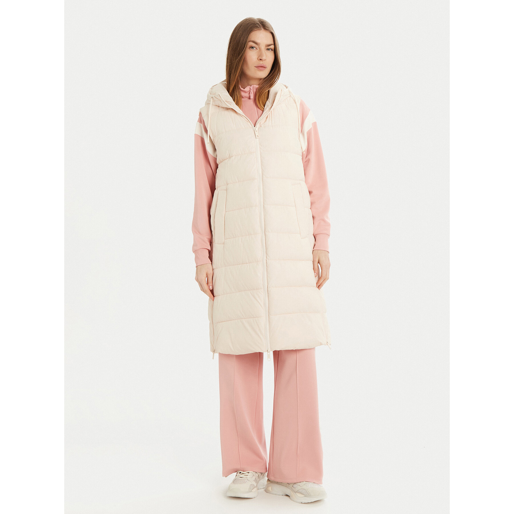 Guess Bezrękawnik V4RL01 WFYE2 Kremowy Regular Fit