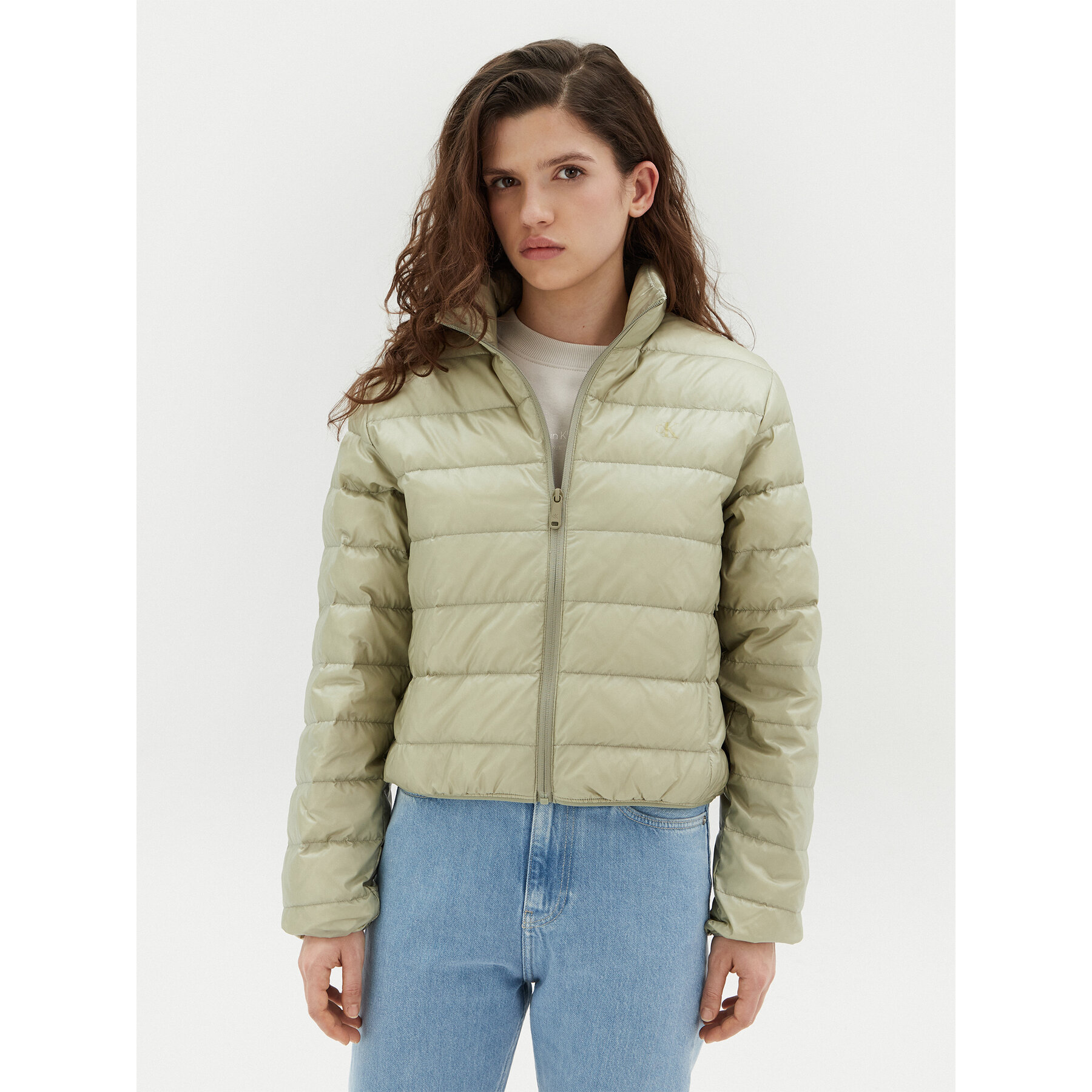 Calvin Klein Jeans Kurtka puchowa J20J224698 Beżowy Regular Fit