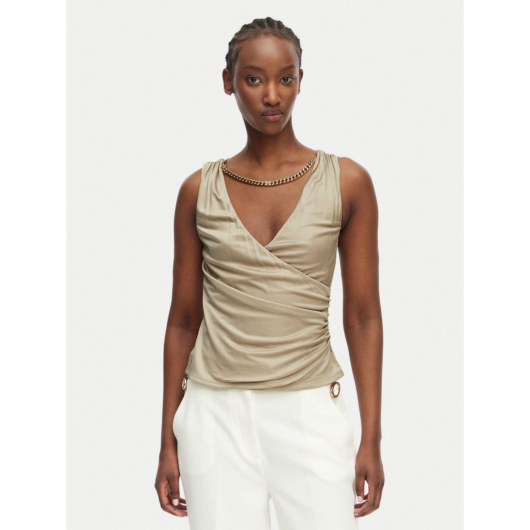 Marciano Guess Top G6GP11 K3617 Beżowy Slim Fit