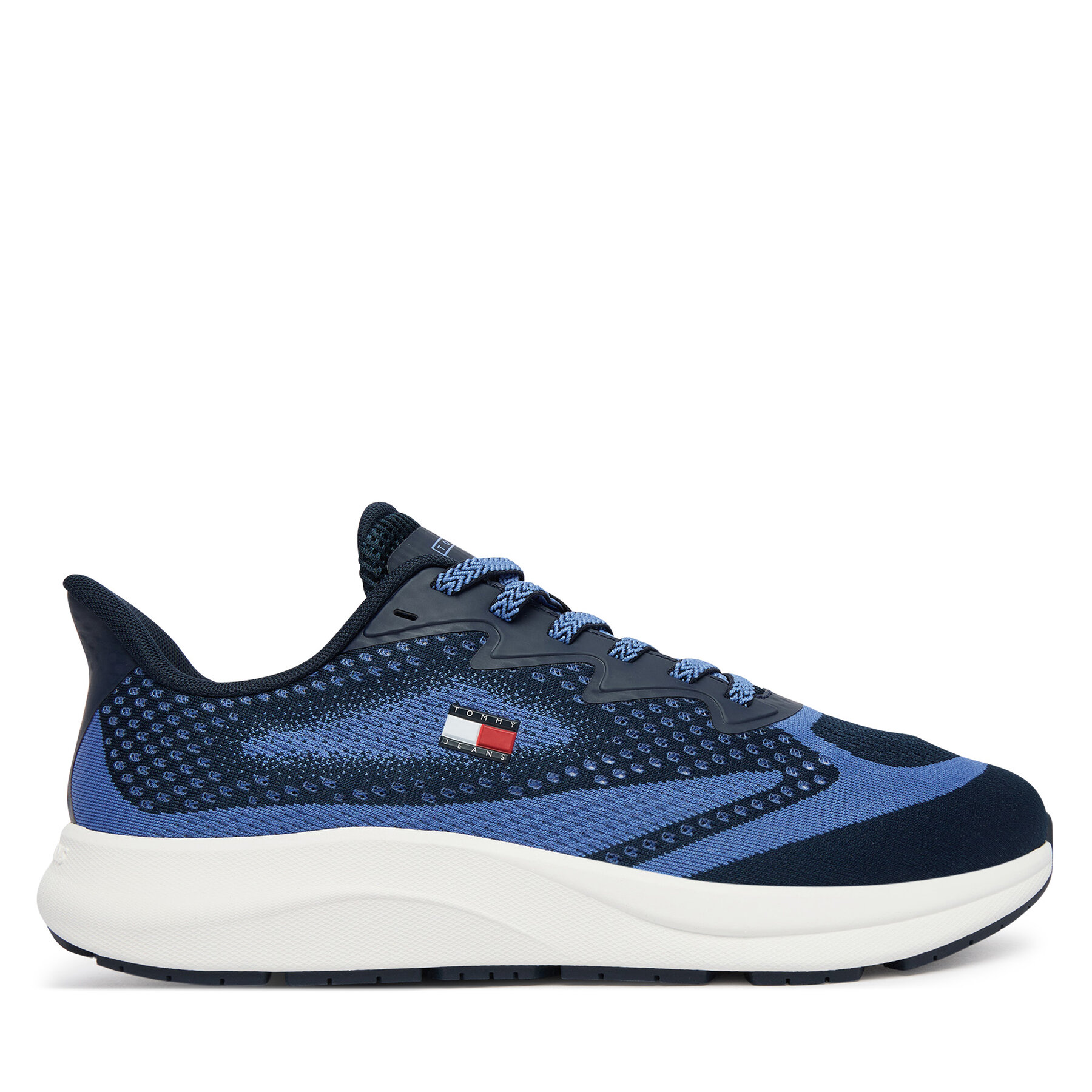 Tommy Jeans Sneakersy Runner Knitted EM0EM01713 Niebieski