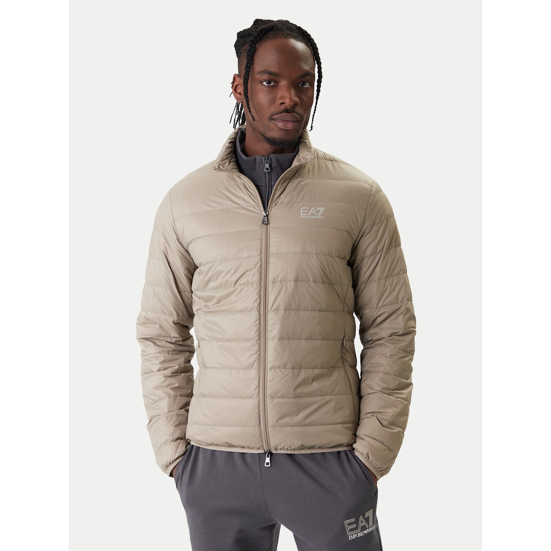EA7 Emporio Armani Kurtka puchowa 8NPB23 PNGPZ U6167 Beżowy Regular Fit