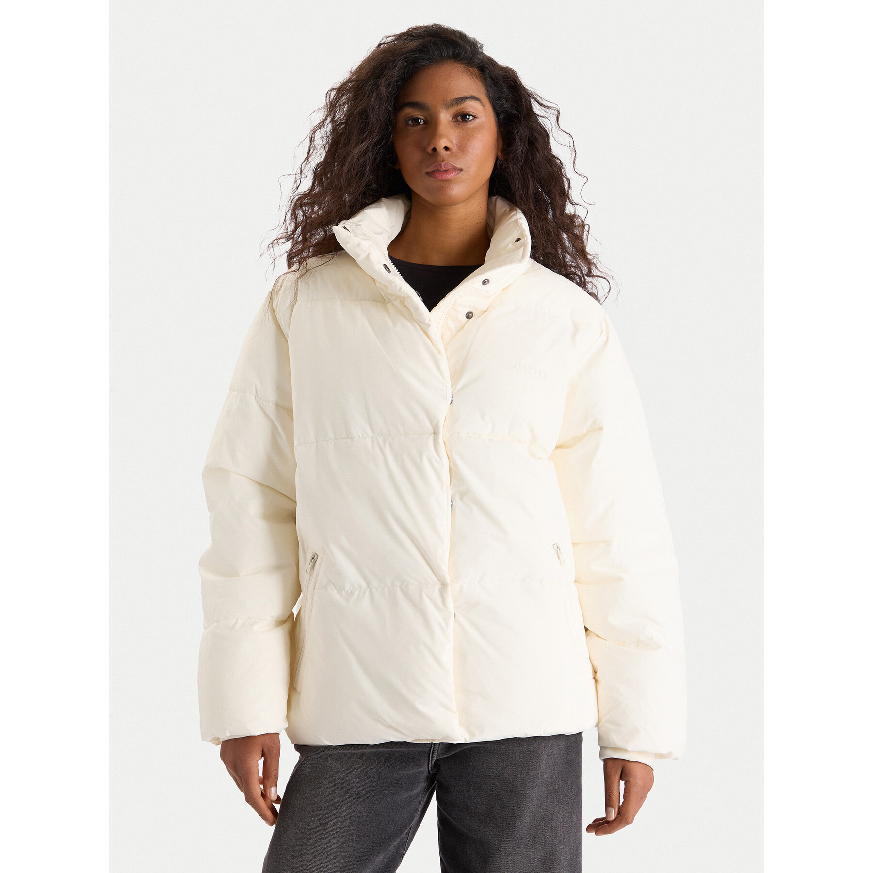Mustang Kurtka zimowa Gillian 1016744 Écru Relaxed Fit