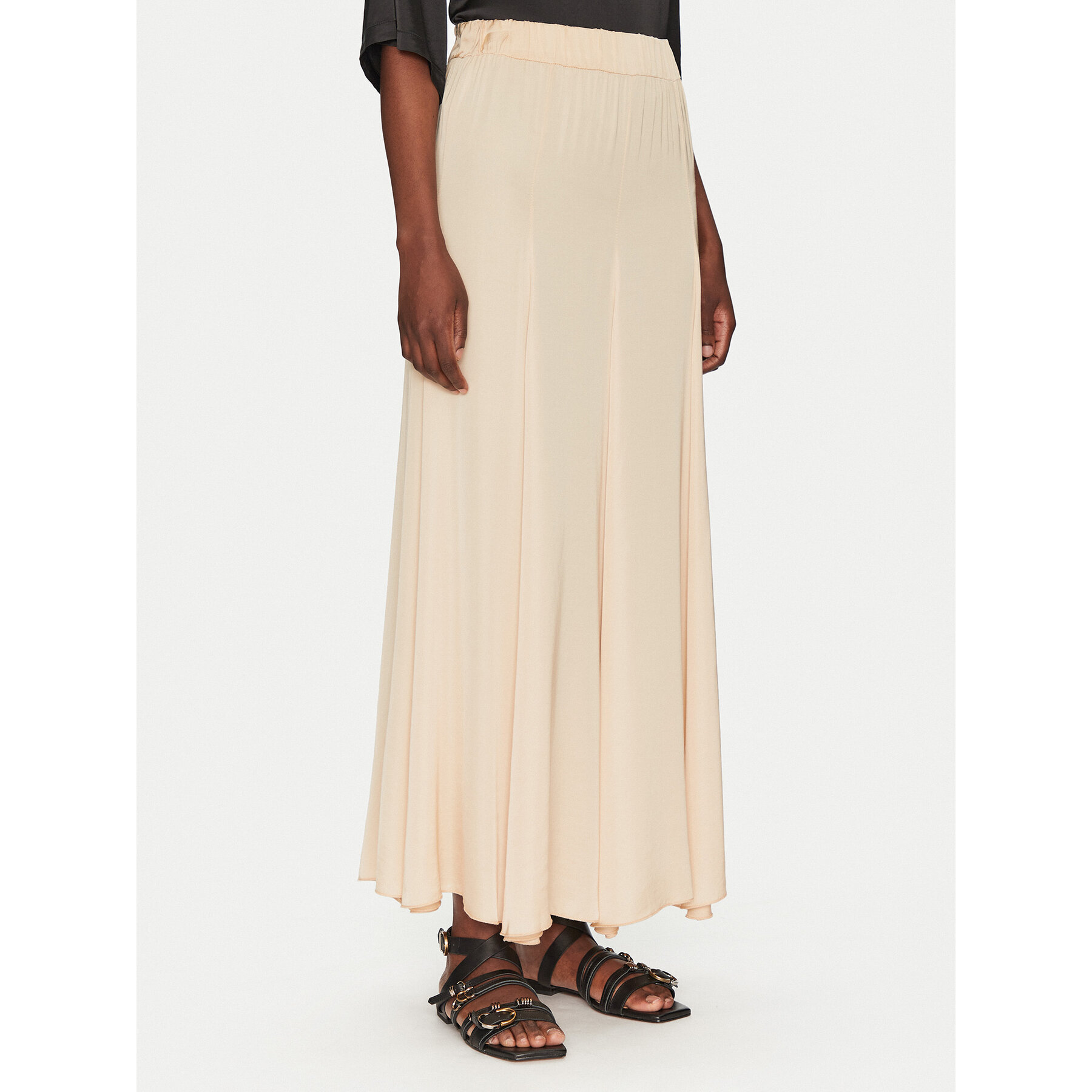 ViCOLO Spódnica maxi TD0004 Beżowy Regular Fit
